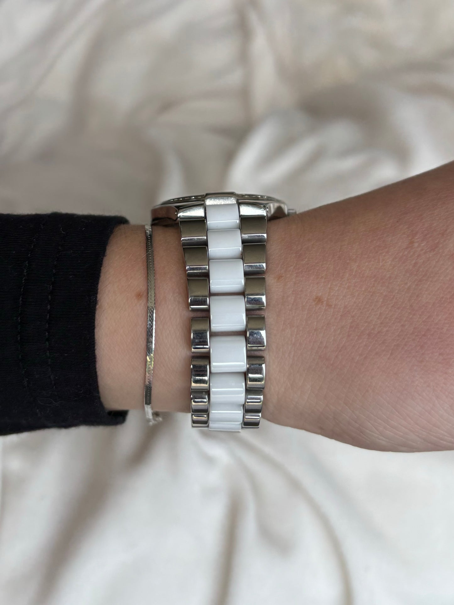 vintage anne klein pearl watch - working