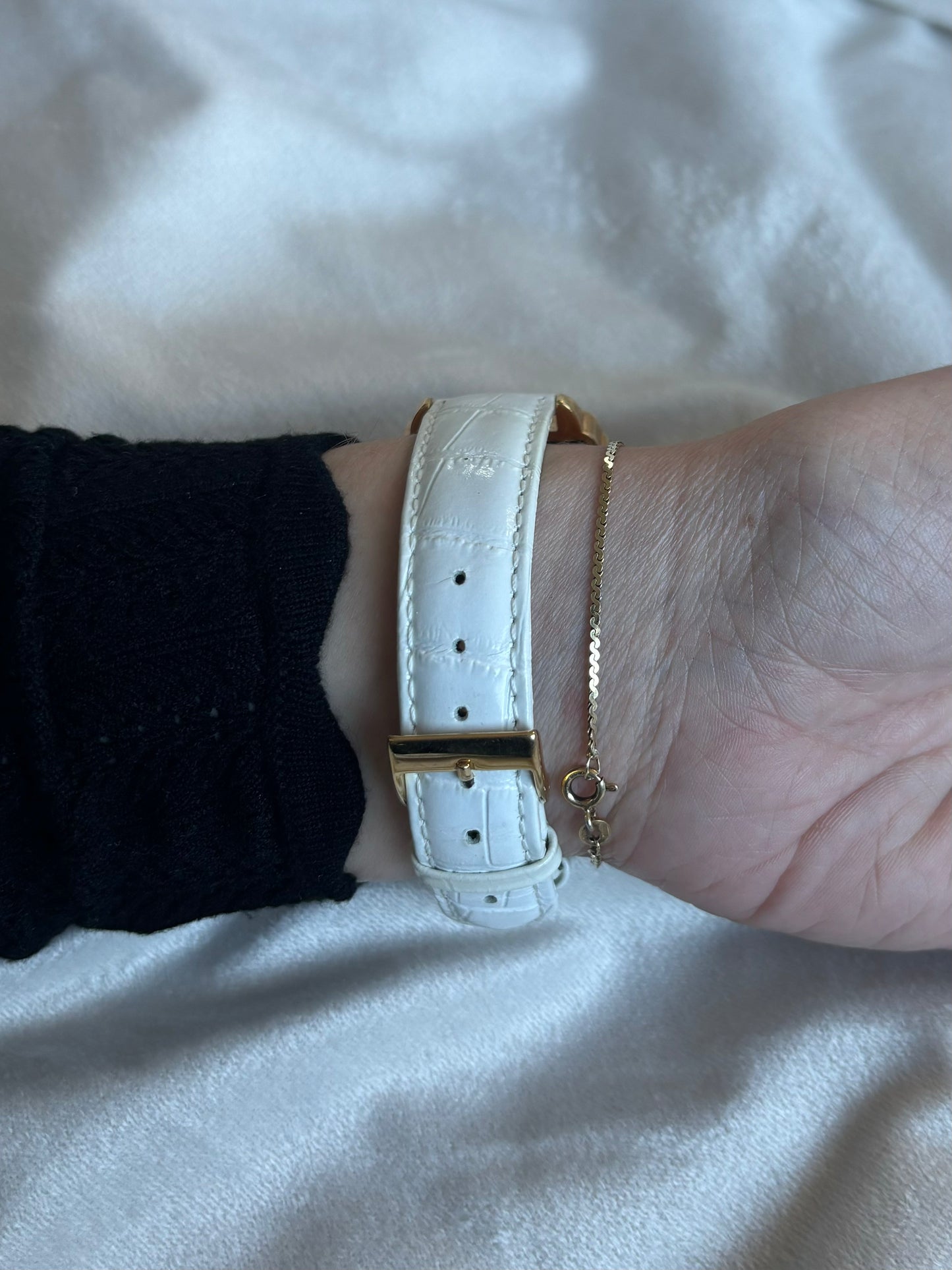 vintage coveted kirks folly leather band watch - working