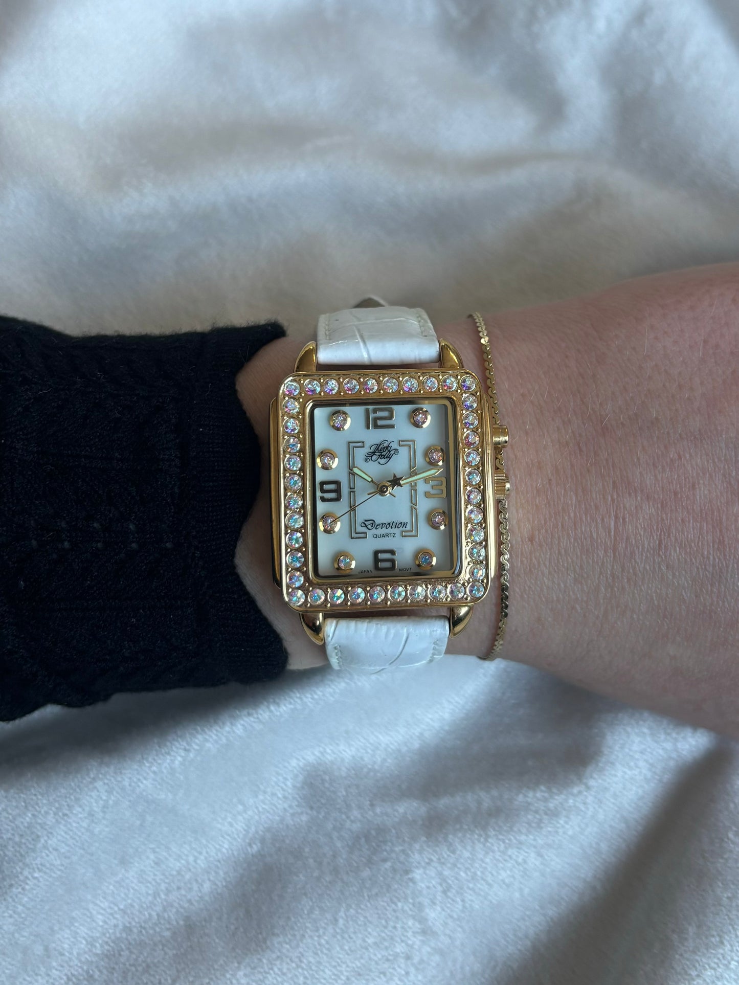 vintage coveted kirks folly leather band watch - working