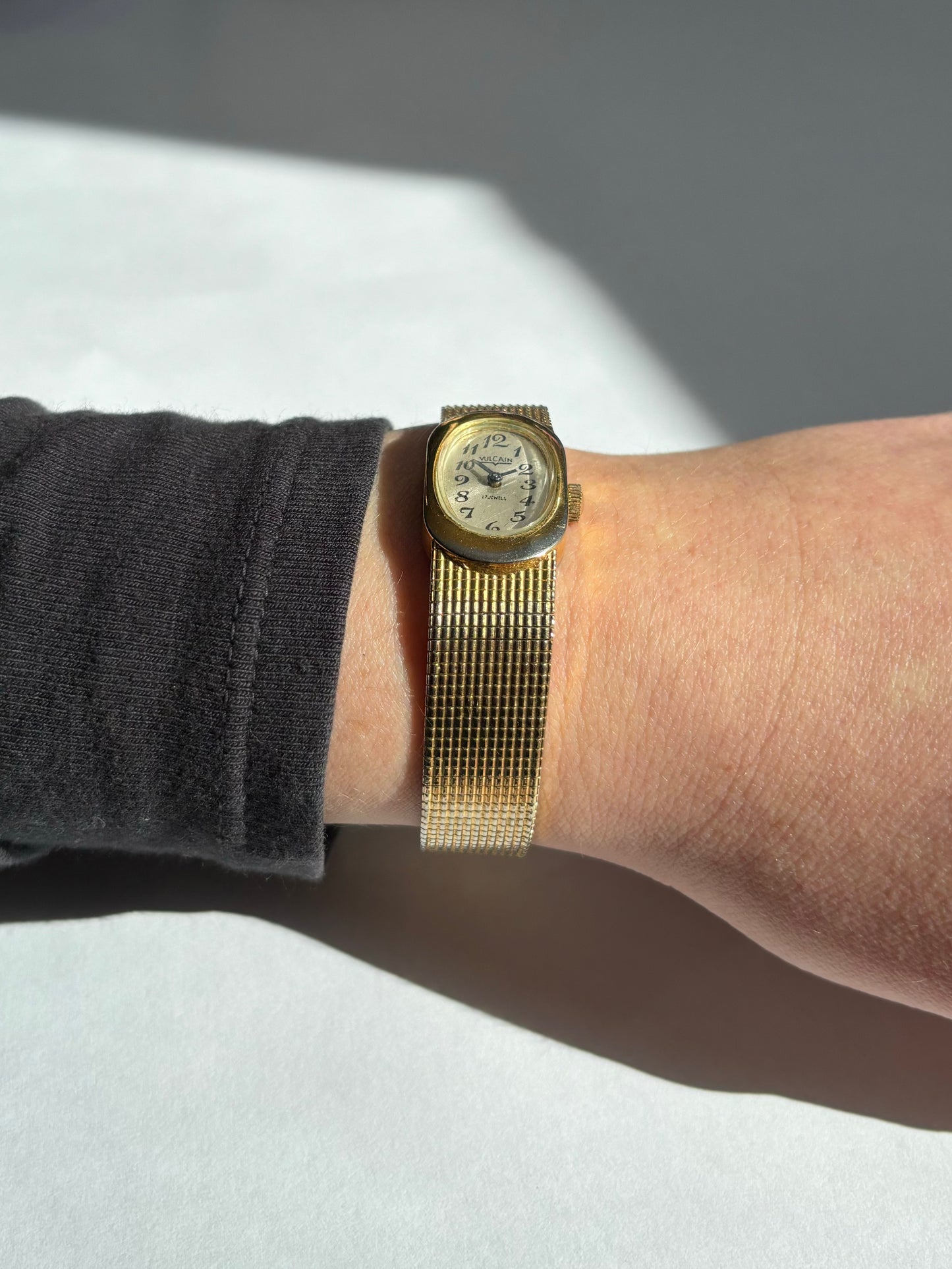 antique oval vulcain wind-up watch
