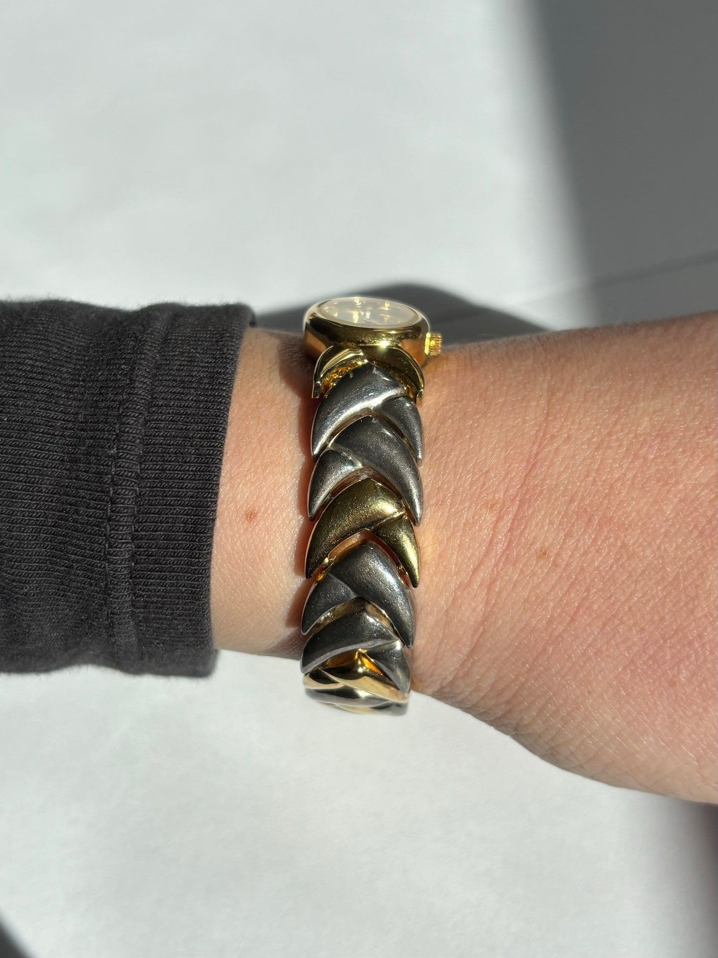 vintage ornate two toned diamond armitron watch