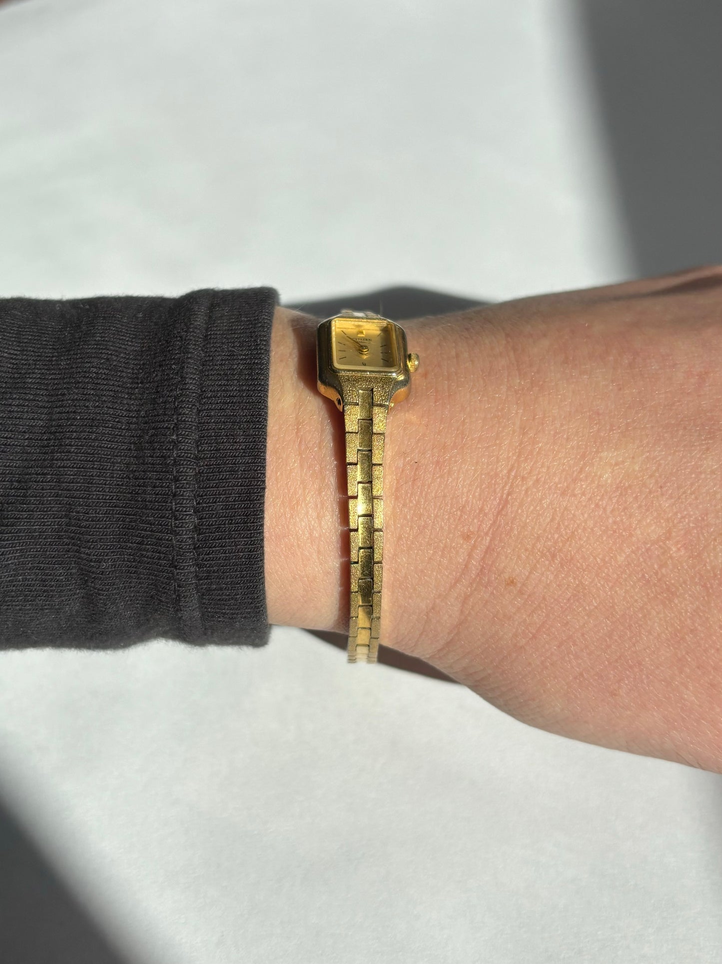 extremely rare and dainty gold vintage citizen watch