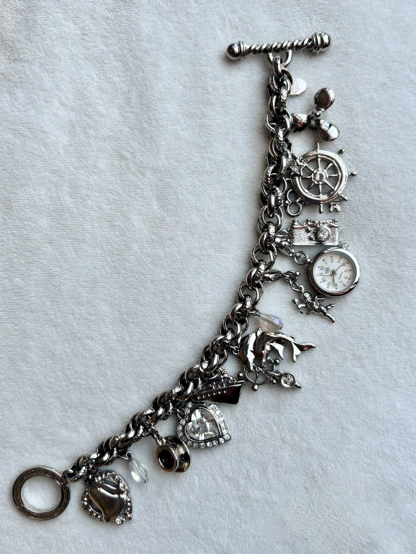 Vintage Kirks Folly Yacht Angel Charm Watch