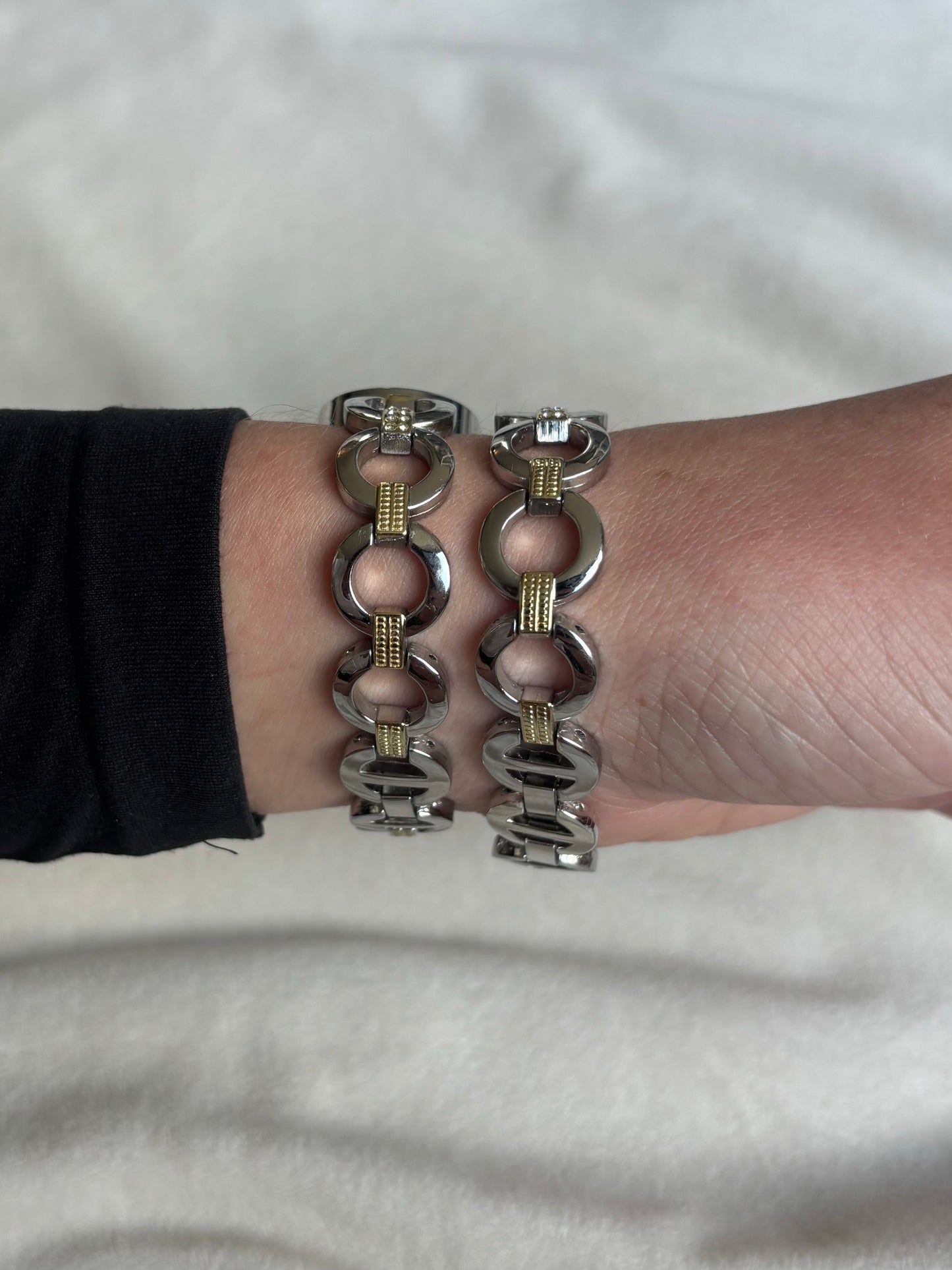 two-tone dainty vintage watch bundle- working