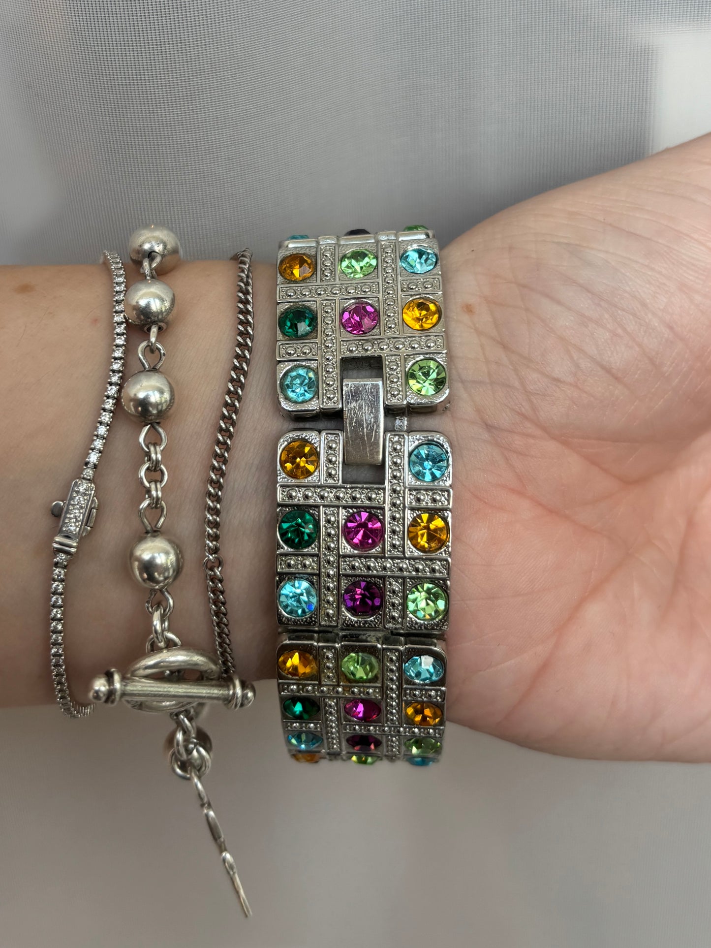 Rare Gem & Pearl Hidden Dial Watch by Suzanne Somers