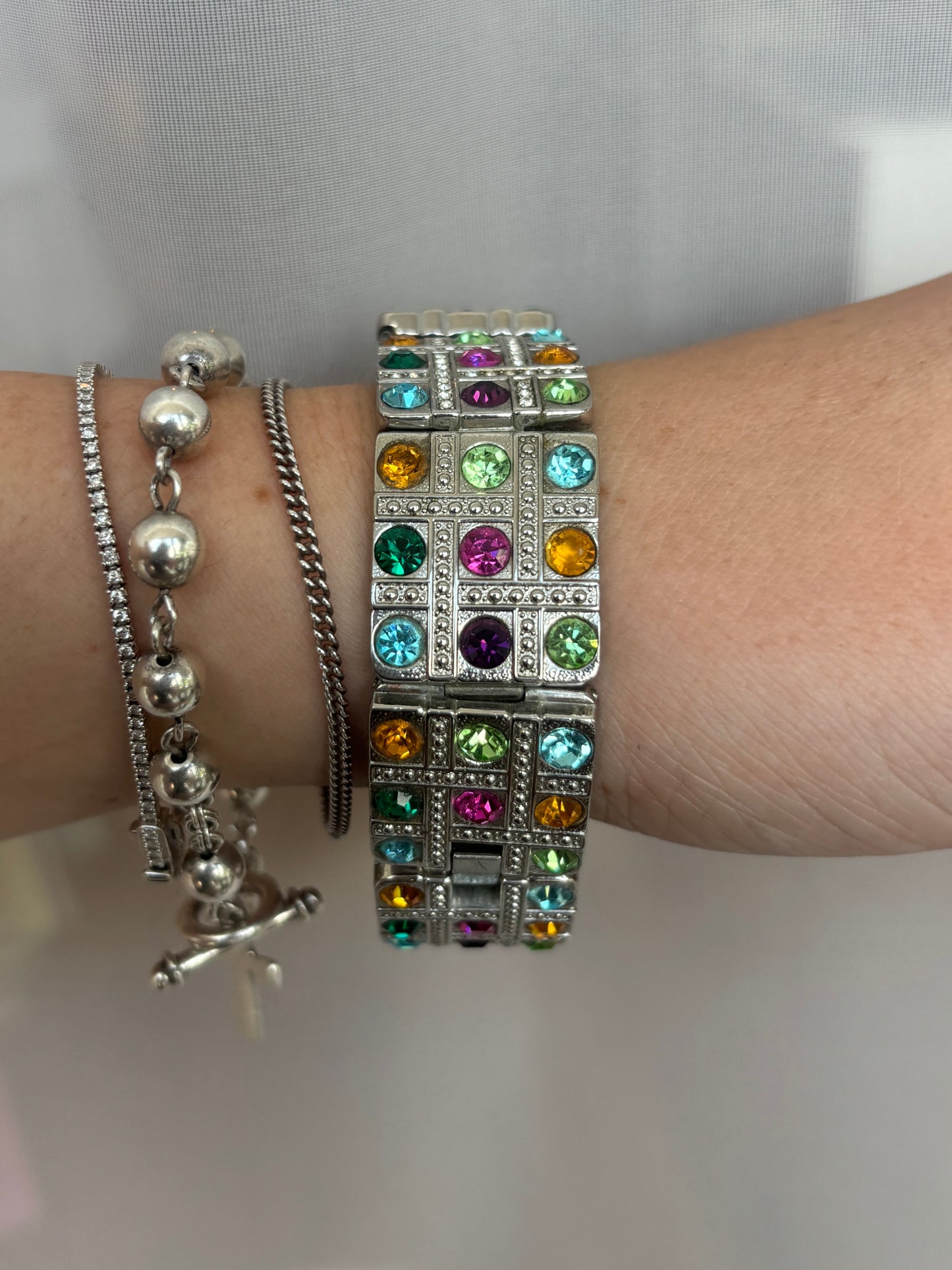 Rare Gem & Pearl Hidden Dial Watch by Suzanne Somers