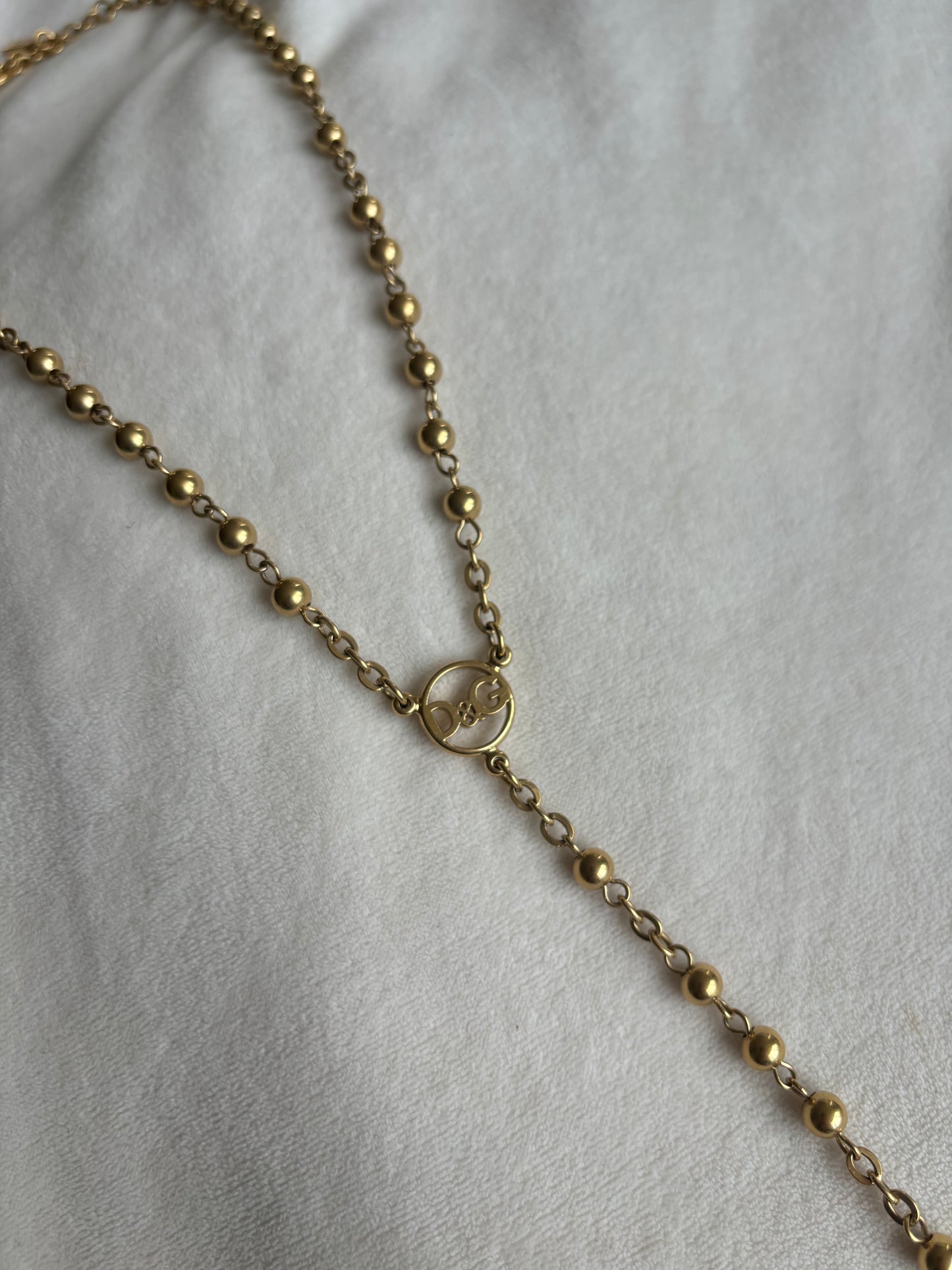 rare authentic 90s gold Dolce & Gabbana rosary