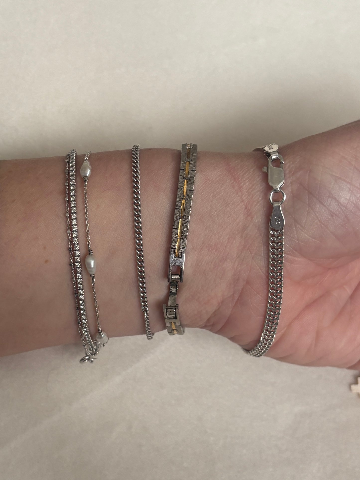 Dainty Two-Tone Helbros Heart Watch - Working