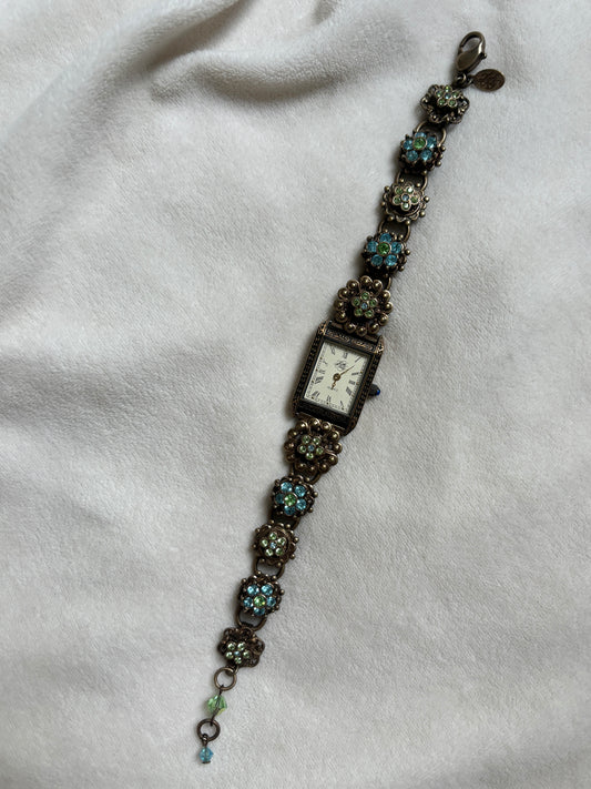 Vintage Brass Gem Kirks Folly Watch - Working