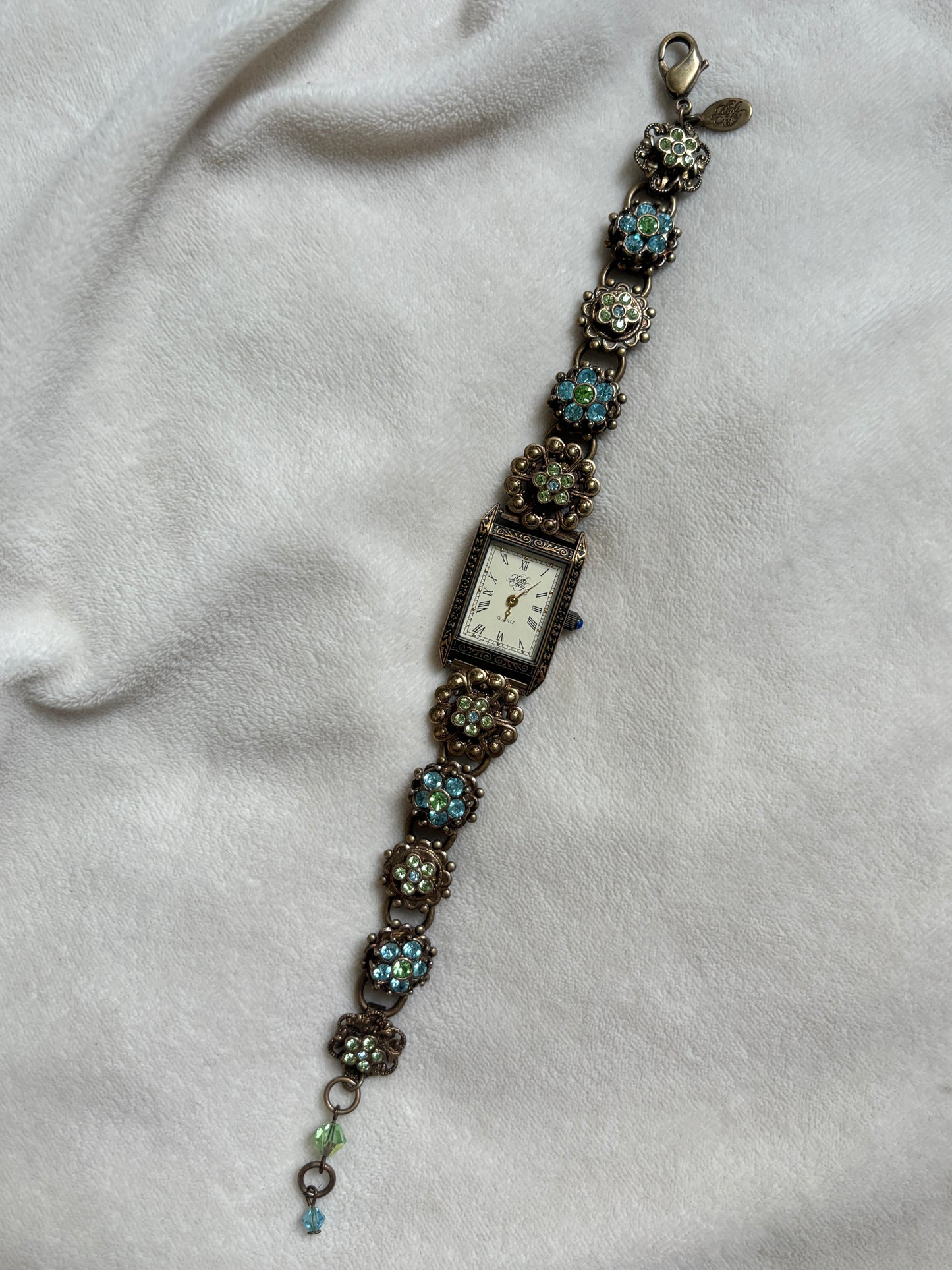 Vintage Brass Gem Kirks Folly Watch - Working