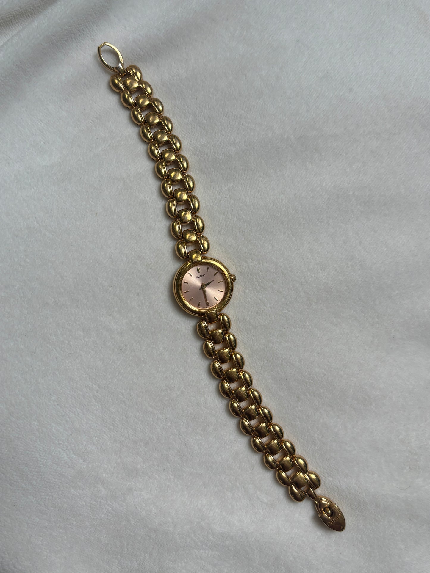Rare 90s Gold-Plated Pink Dial Seiko - Working
