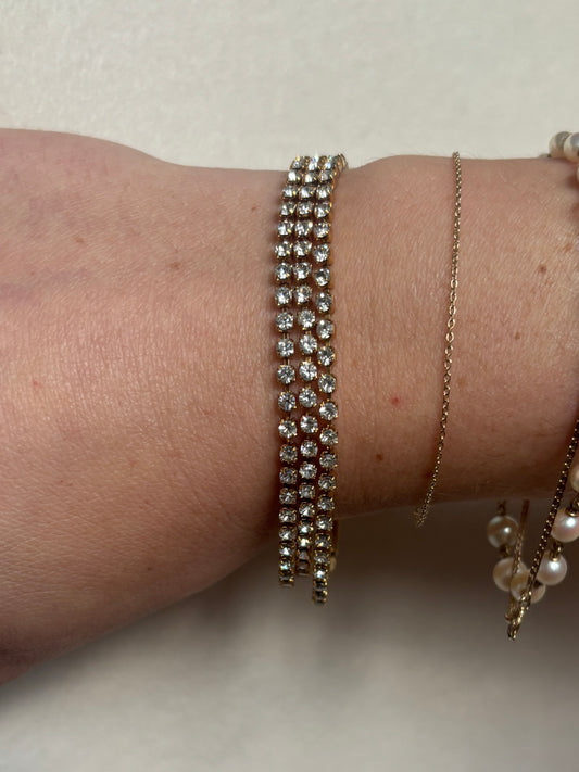 Vintage Gold Stacking Tennis Bracelet
