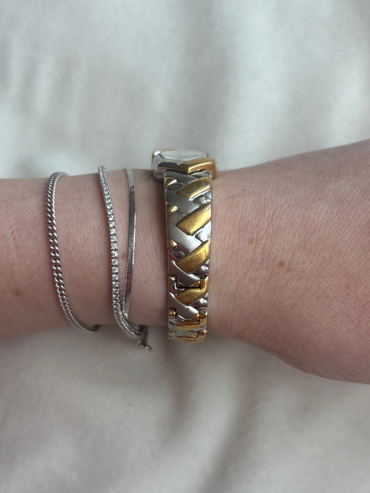 Vintage Two-Tone Braided Seiko - Working