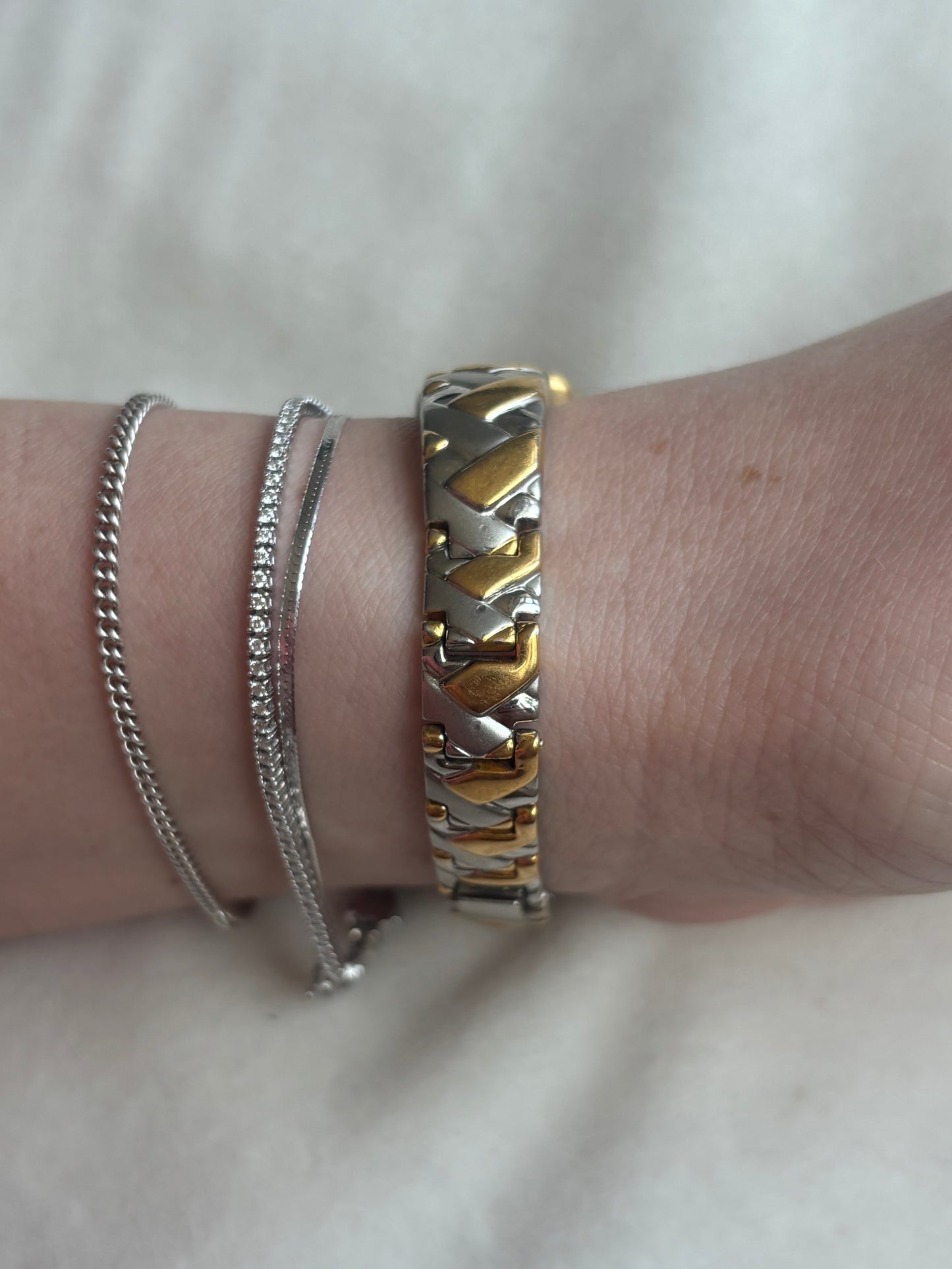 Vintage Two-Tone Braided Seiko - Working