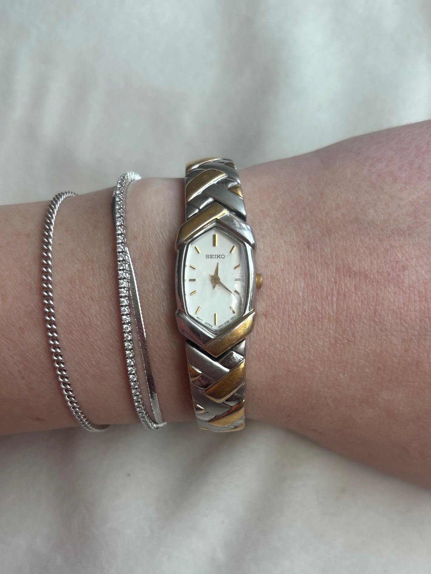 Vintage Two-Tone Braided Seiko - Working