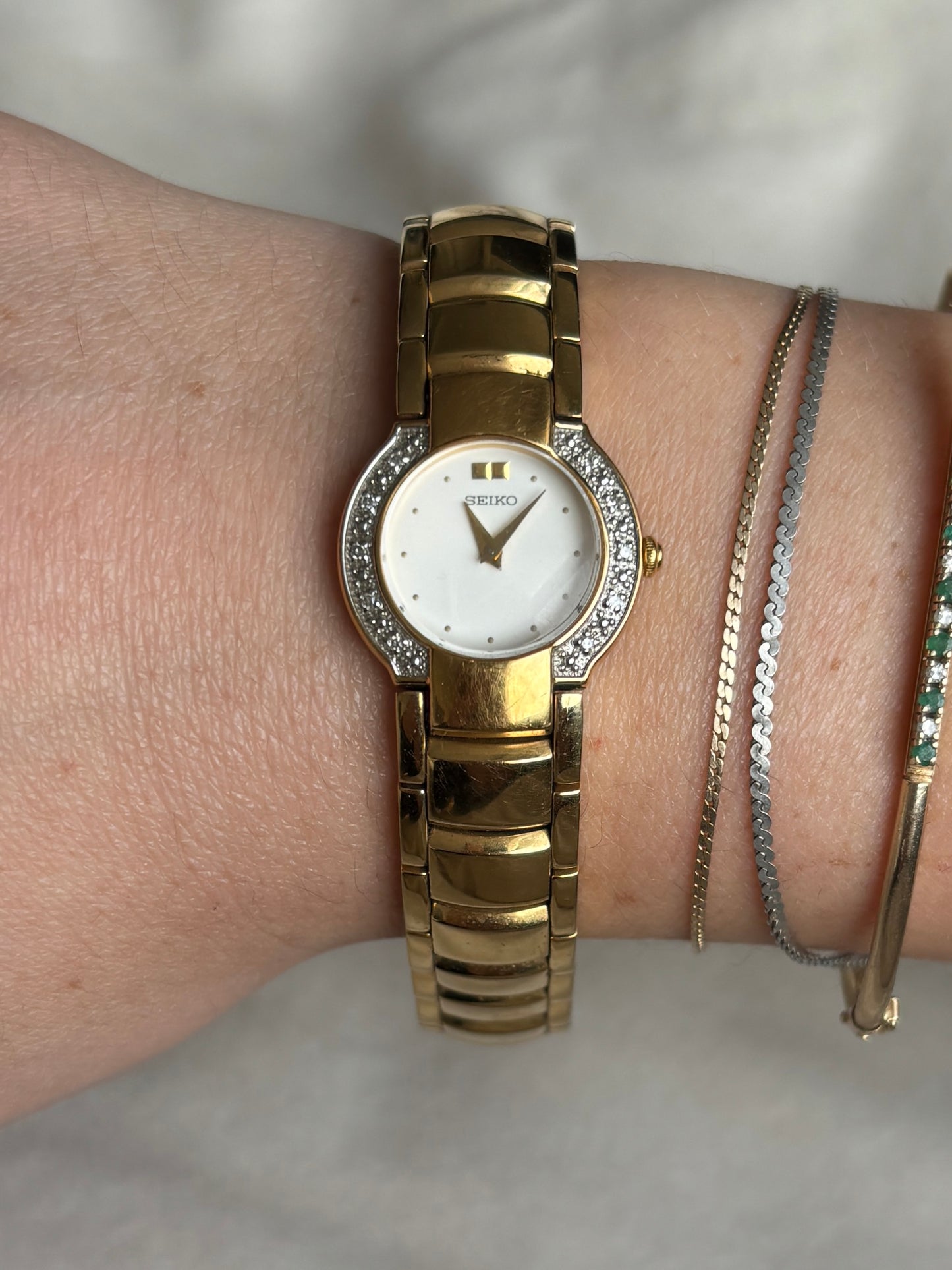 rare vintage diamond seiko - working