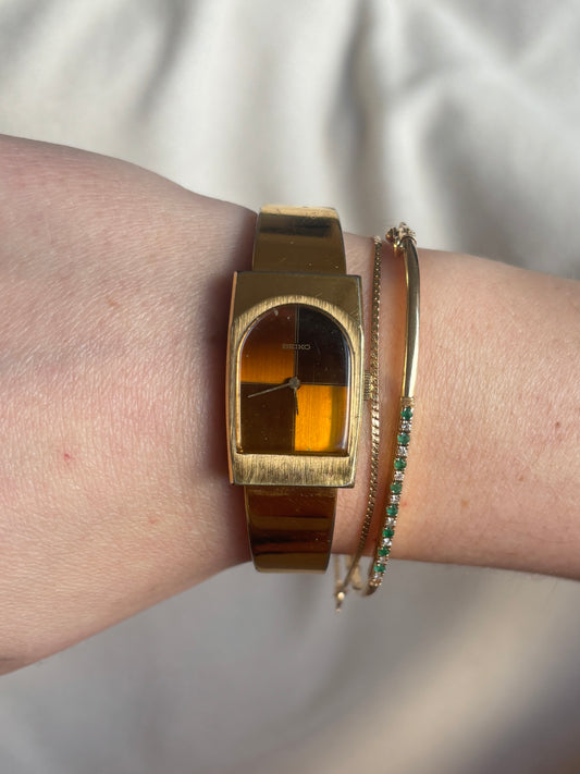 Rare Tiger's Eye Seiko - Working