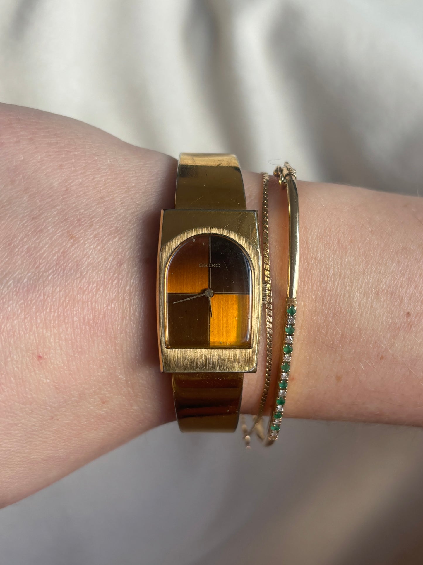Rare Tiger's Eye Seiko - Working