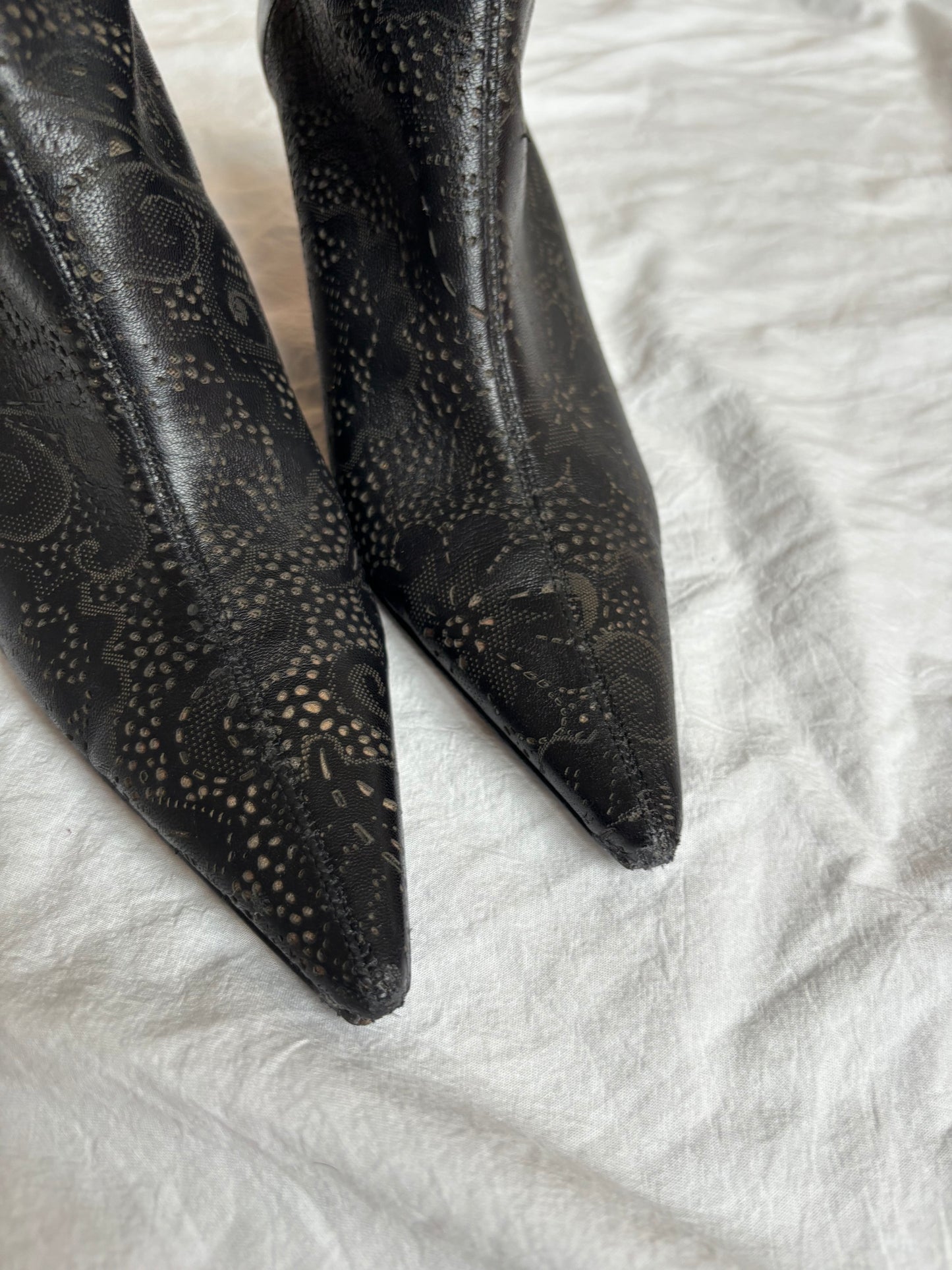 Authentic 90s Laser-Cut Jimmy Choo Boots