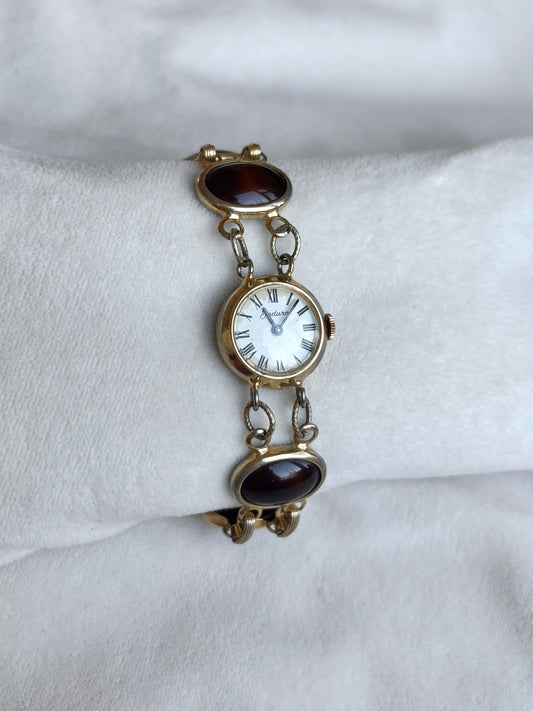 vintage amber filled endura watch