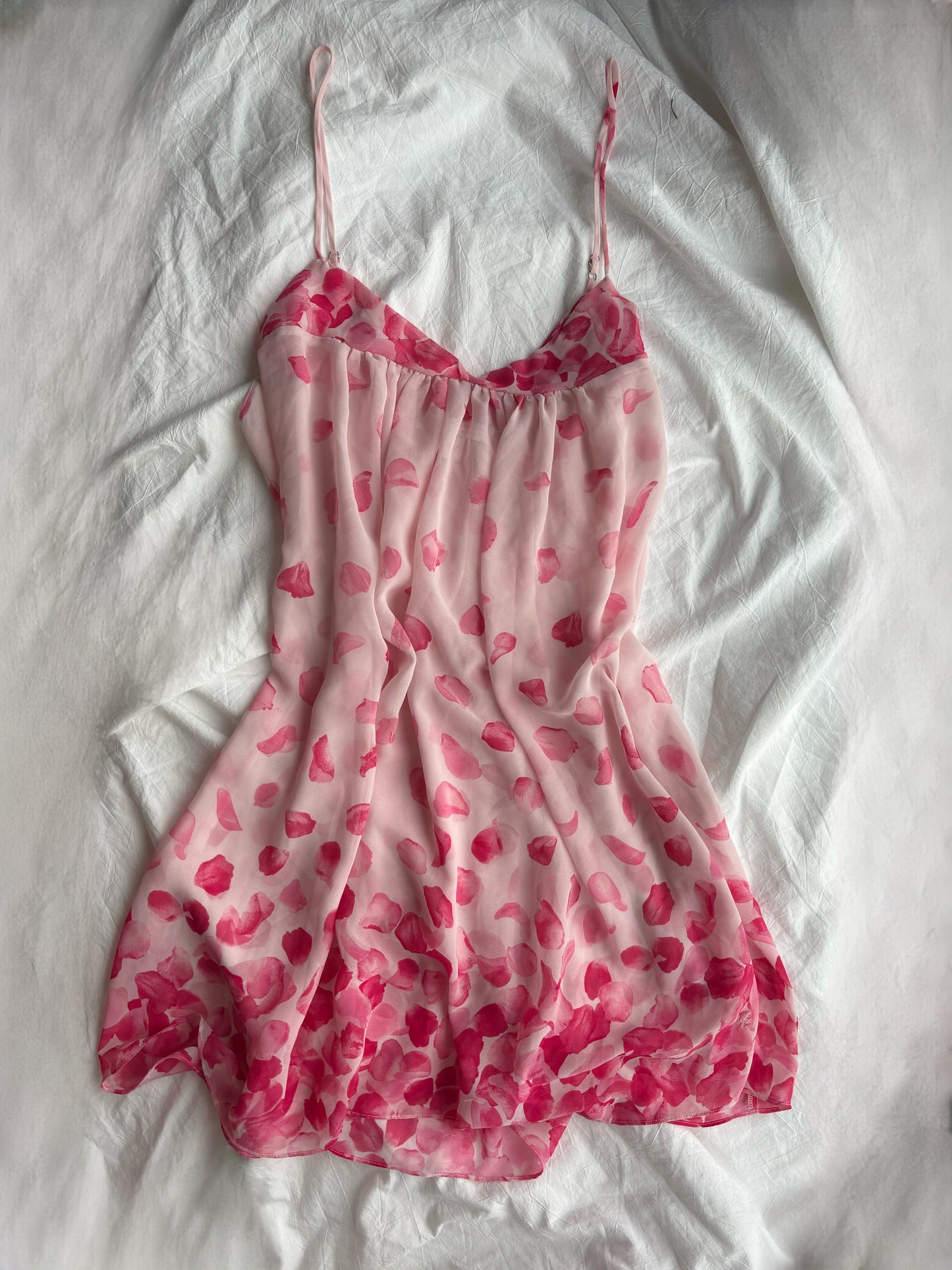 vintage oscar de la renta rose petal slip dress