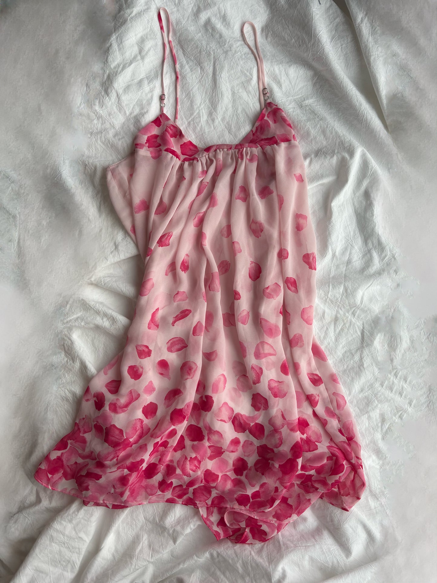 vintage oscar de la renta rose petal slip dress