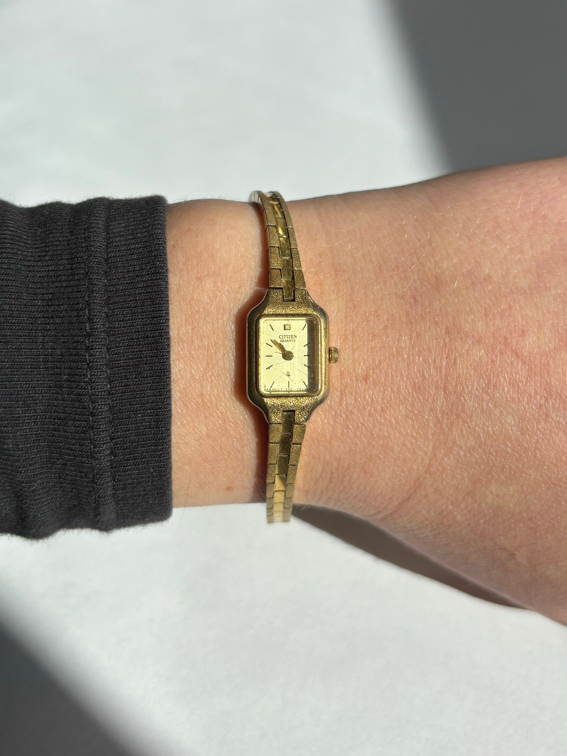 extremely rare and dainty gold vintage citizen watch