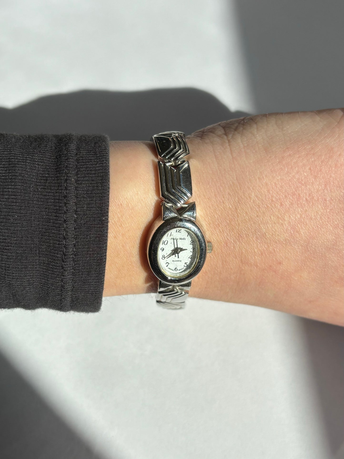 vintage silver detailed dainty watch