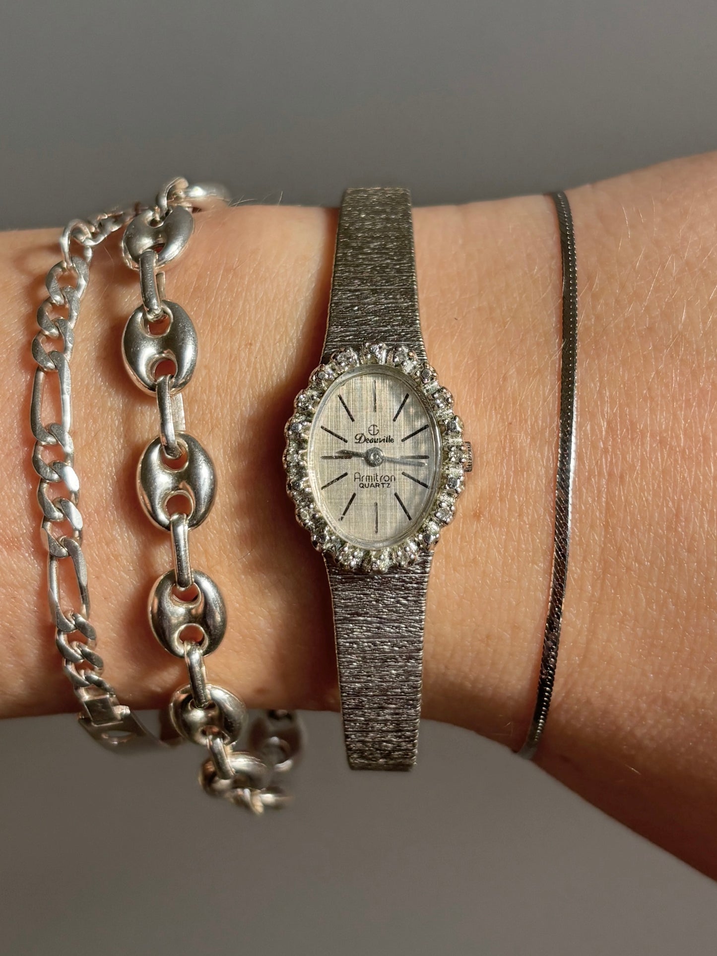 dainty vintage diamond deauville watch