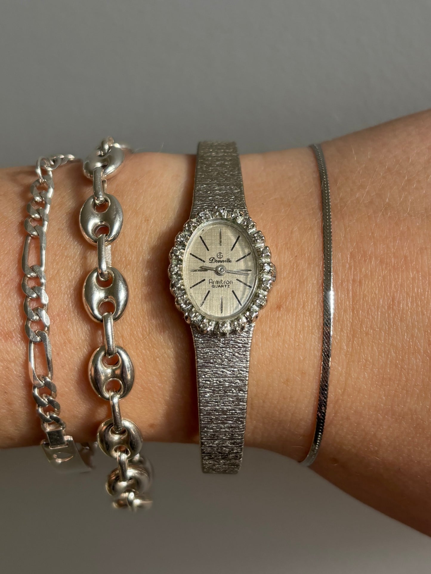 dainty vintage diamond deauville watch