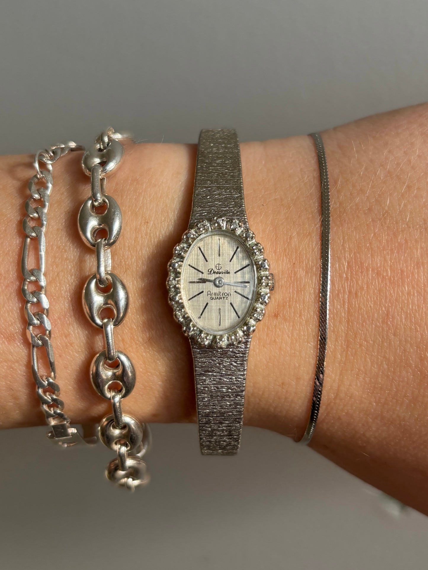 dainty vintage diamond deauville watch