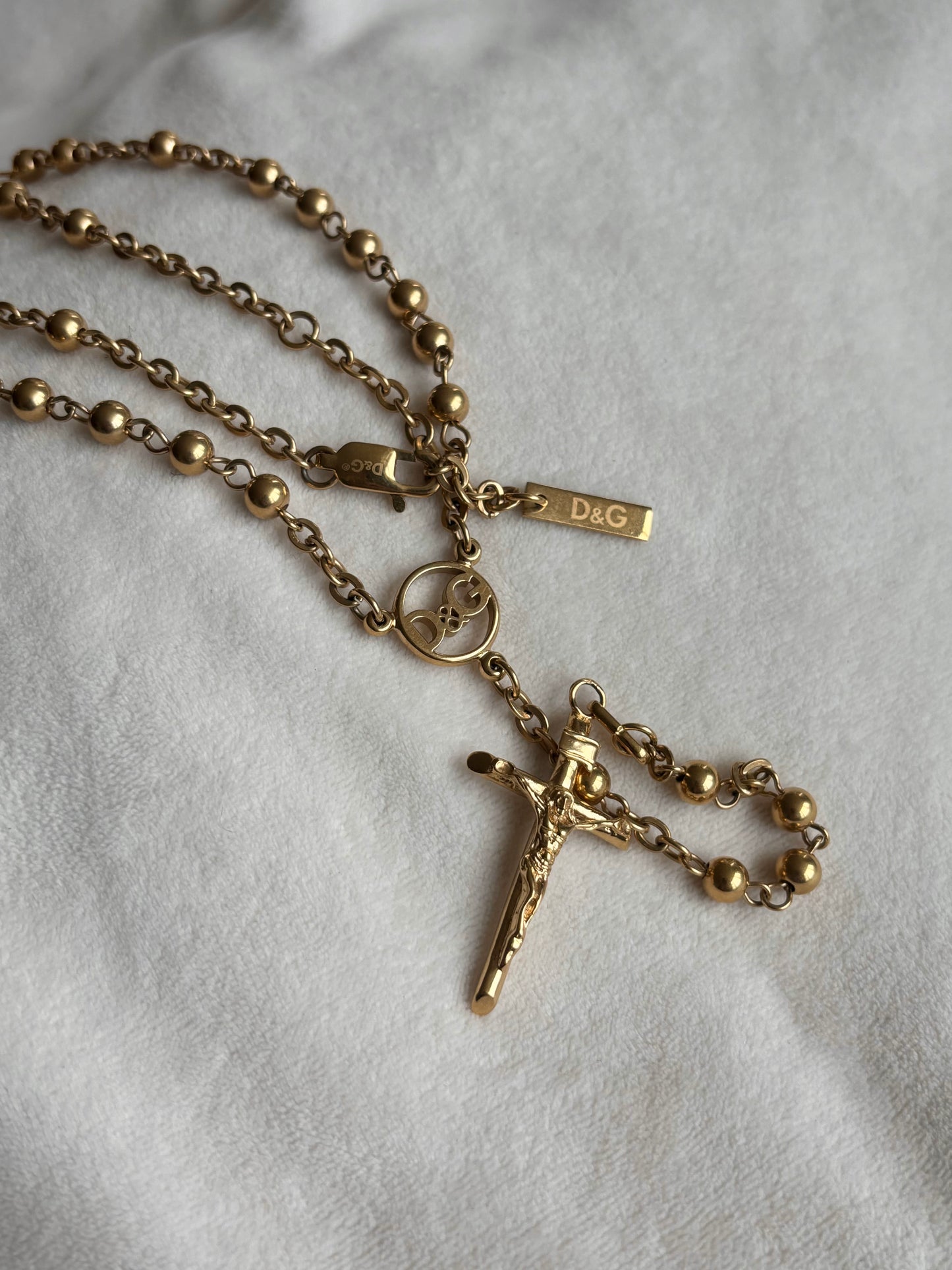 rare authentic 90s gold Dolce & Gabbana rosary