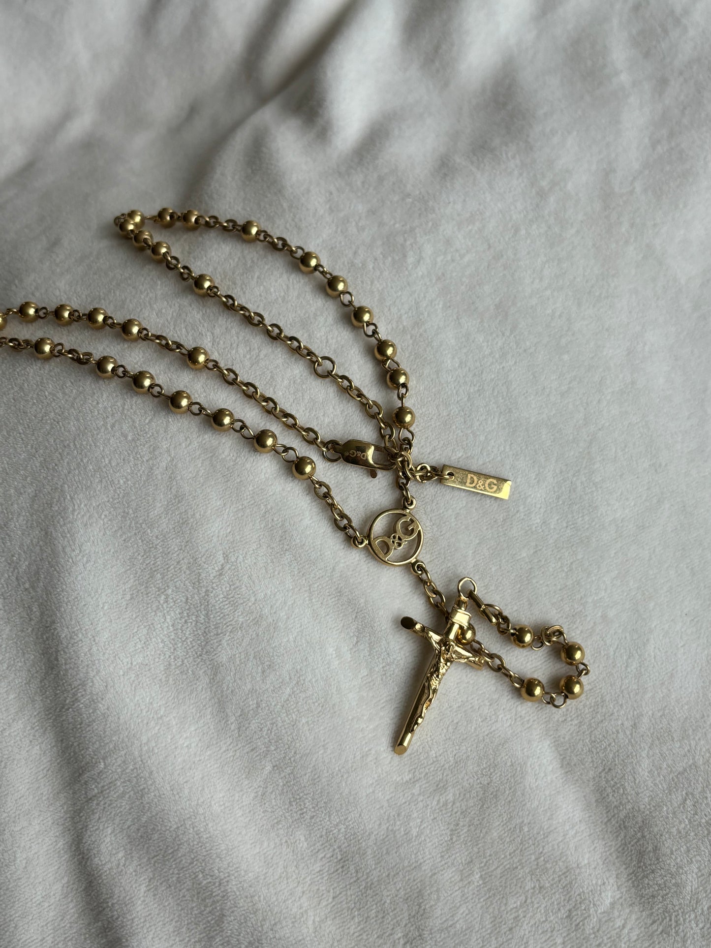 rare authentic 90s gold Dolce & Gabbana rosary