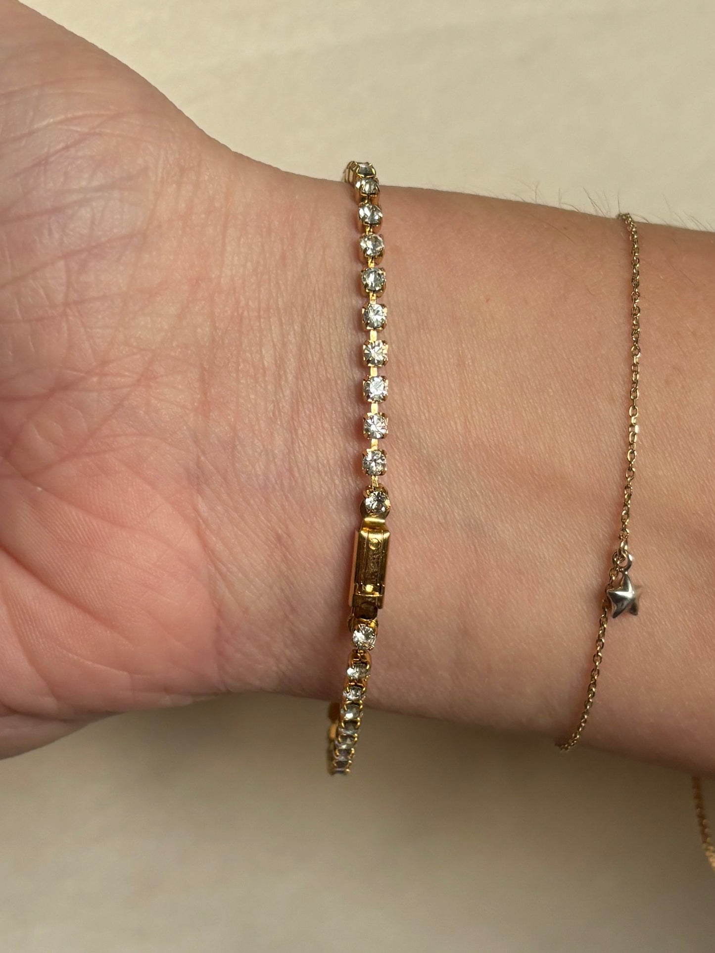 Vintage Gold Stacking Tennis Bracelet