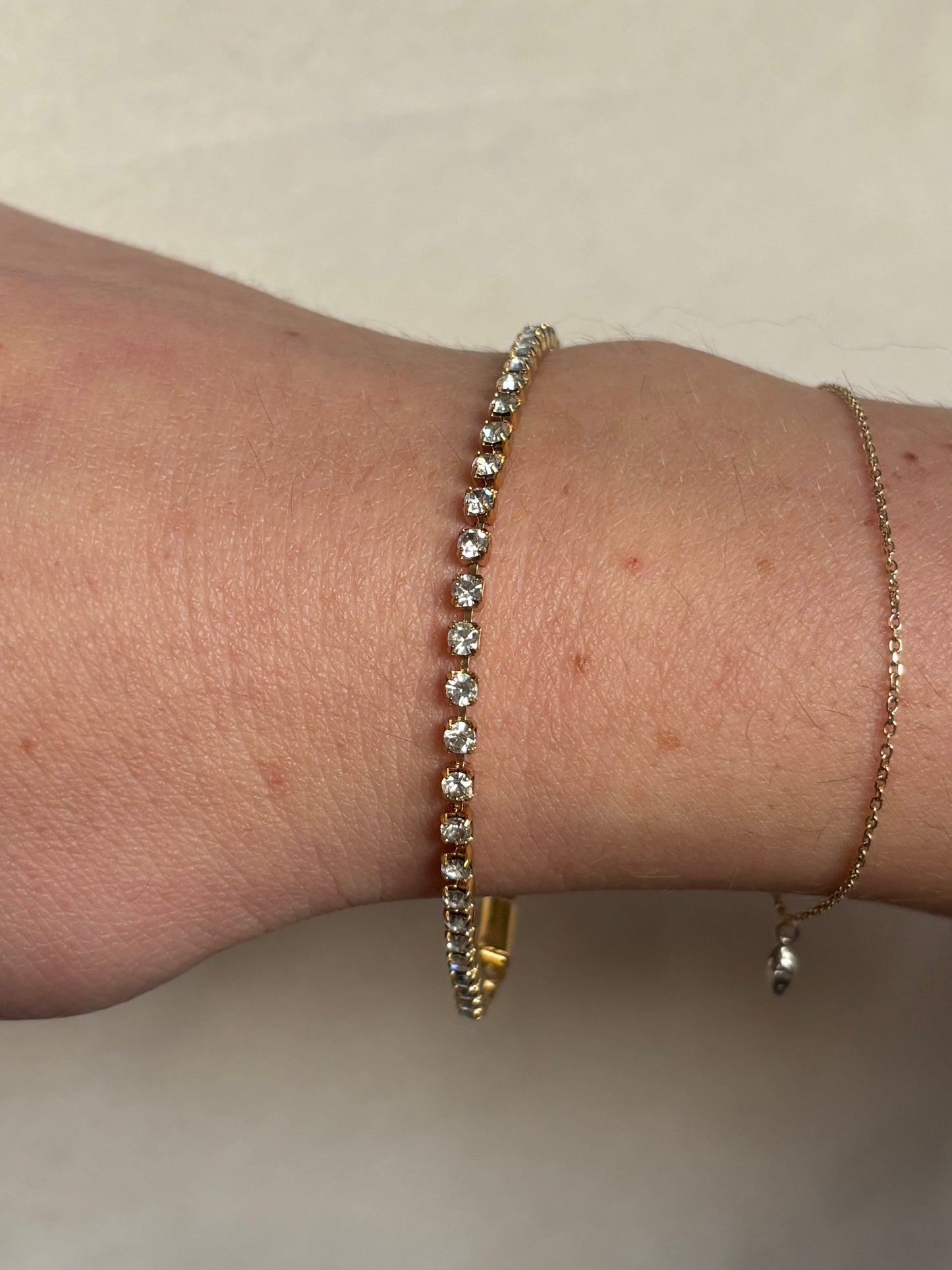 Vintage Gold Stacking Tennis Bracelet