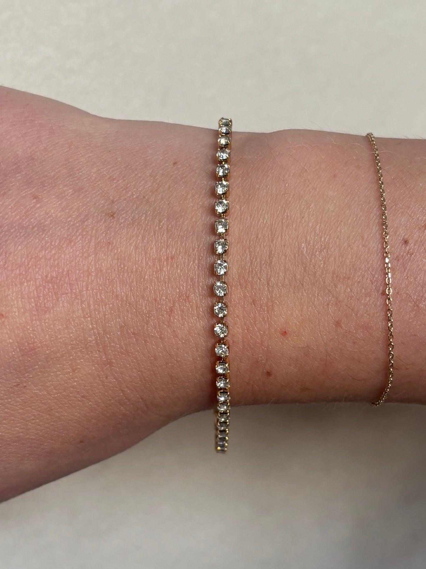 Vintage Gold Stacking Tennis Bracelet