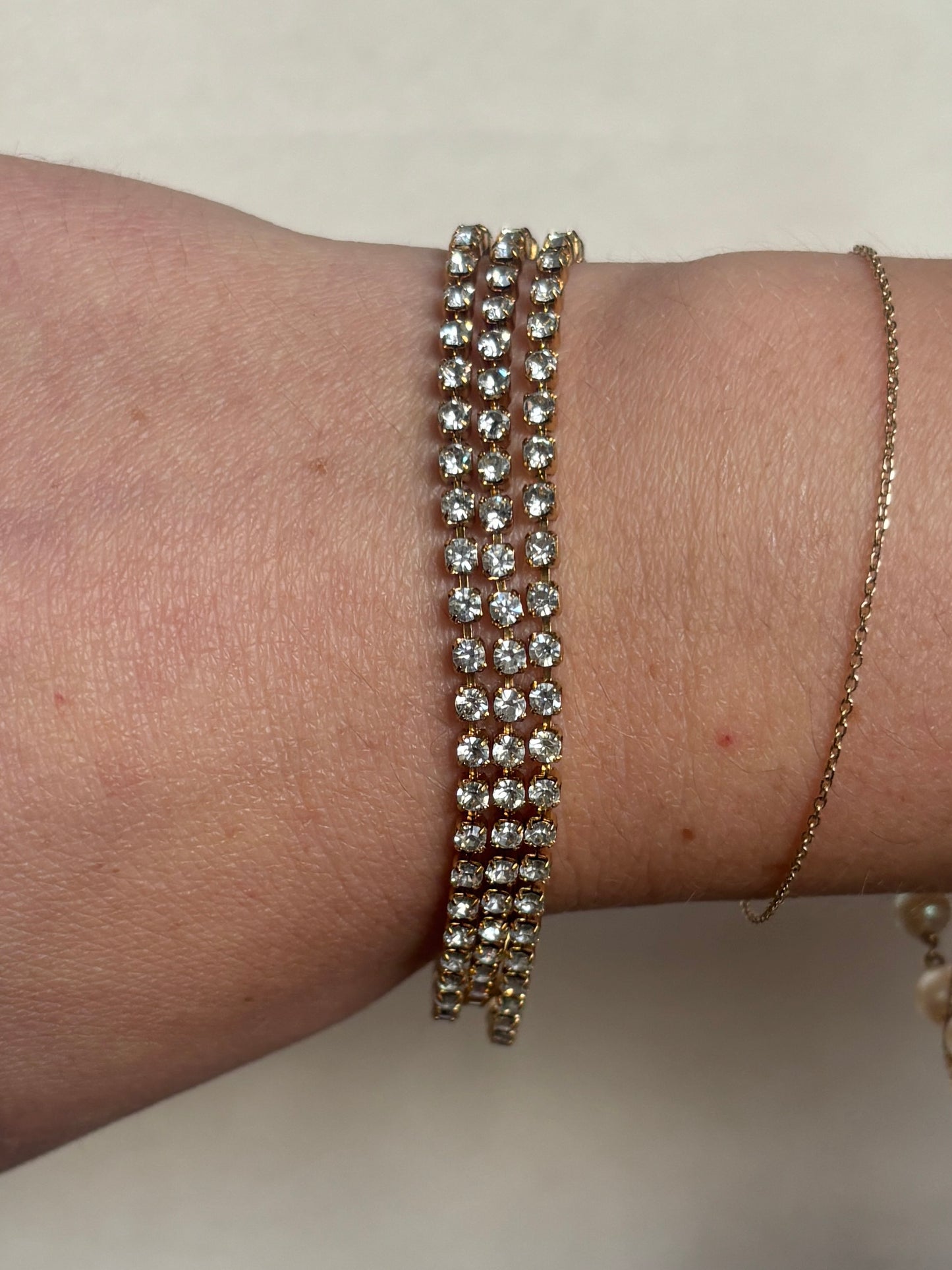 Vintage Gold Stacking Tennis Bracelet