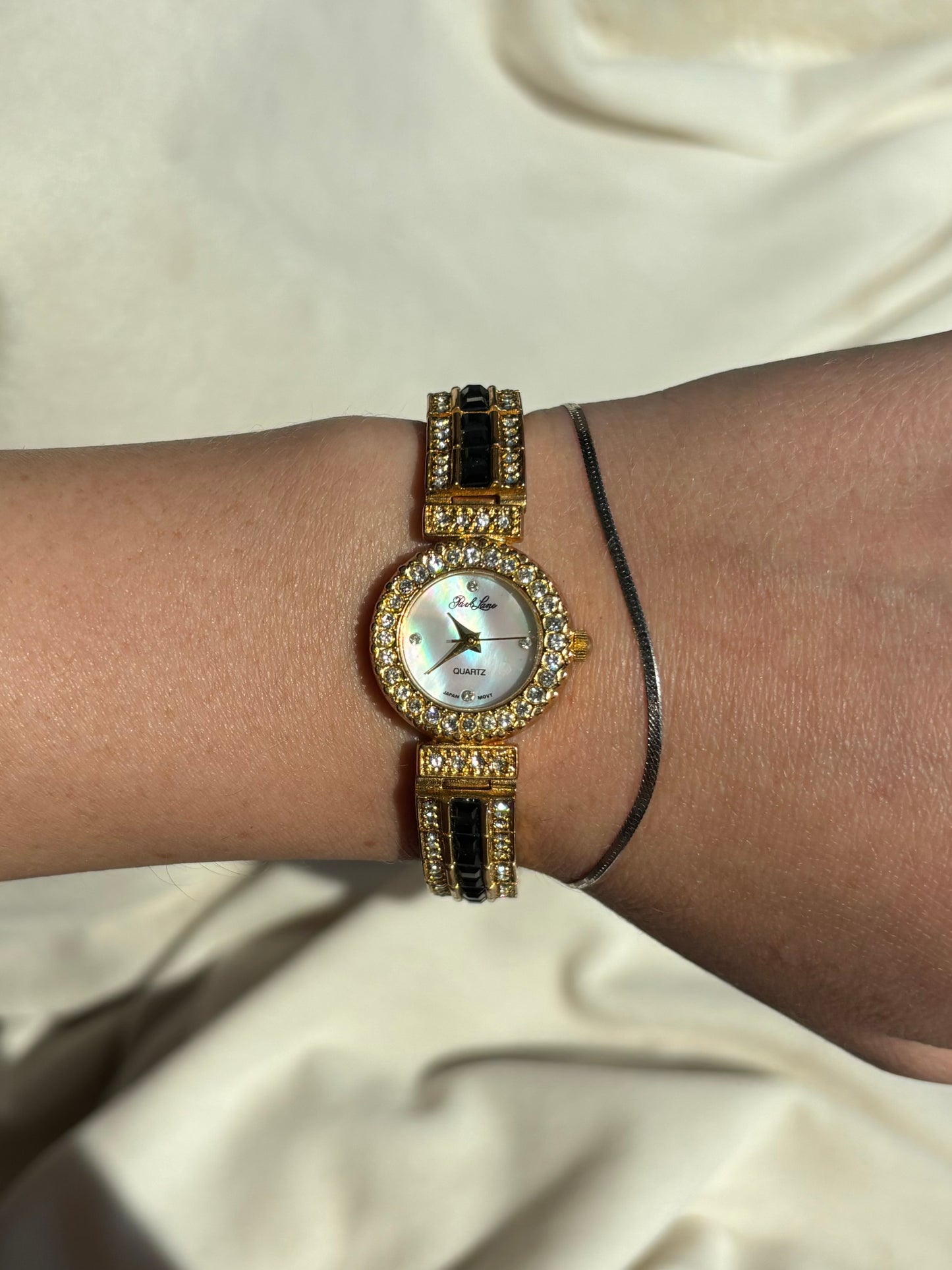 rare vintage gold and black cocktail watch - working