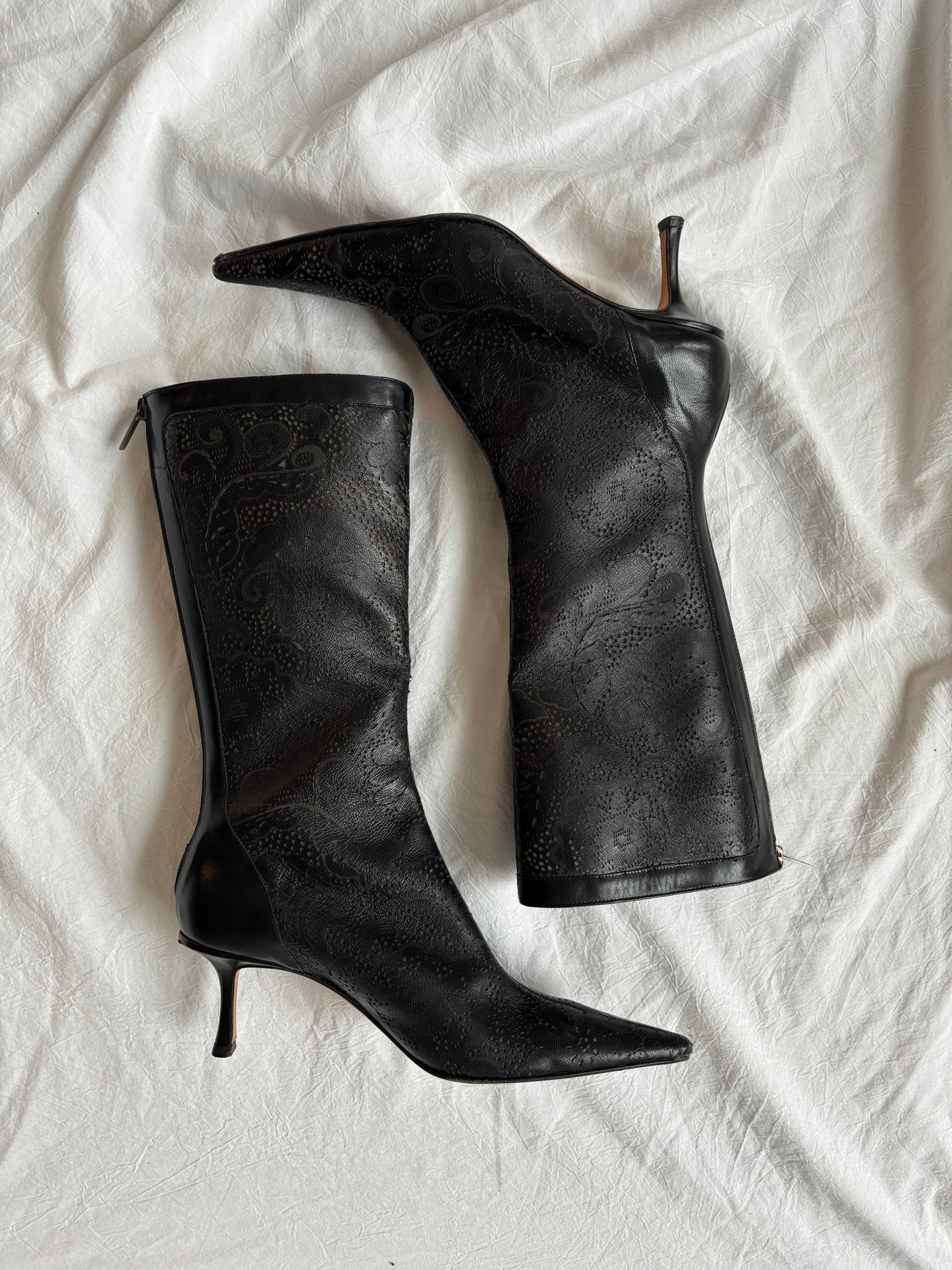 Authentic 90s Laser-Cut Jimmy Choo Boots