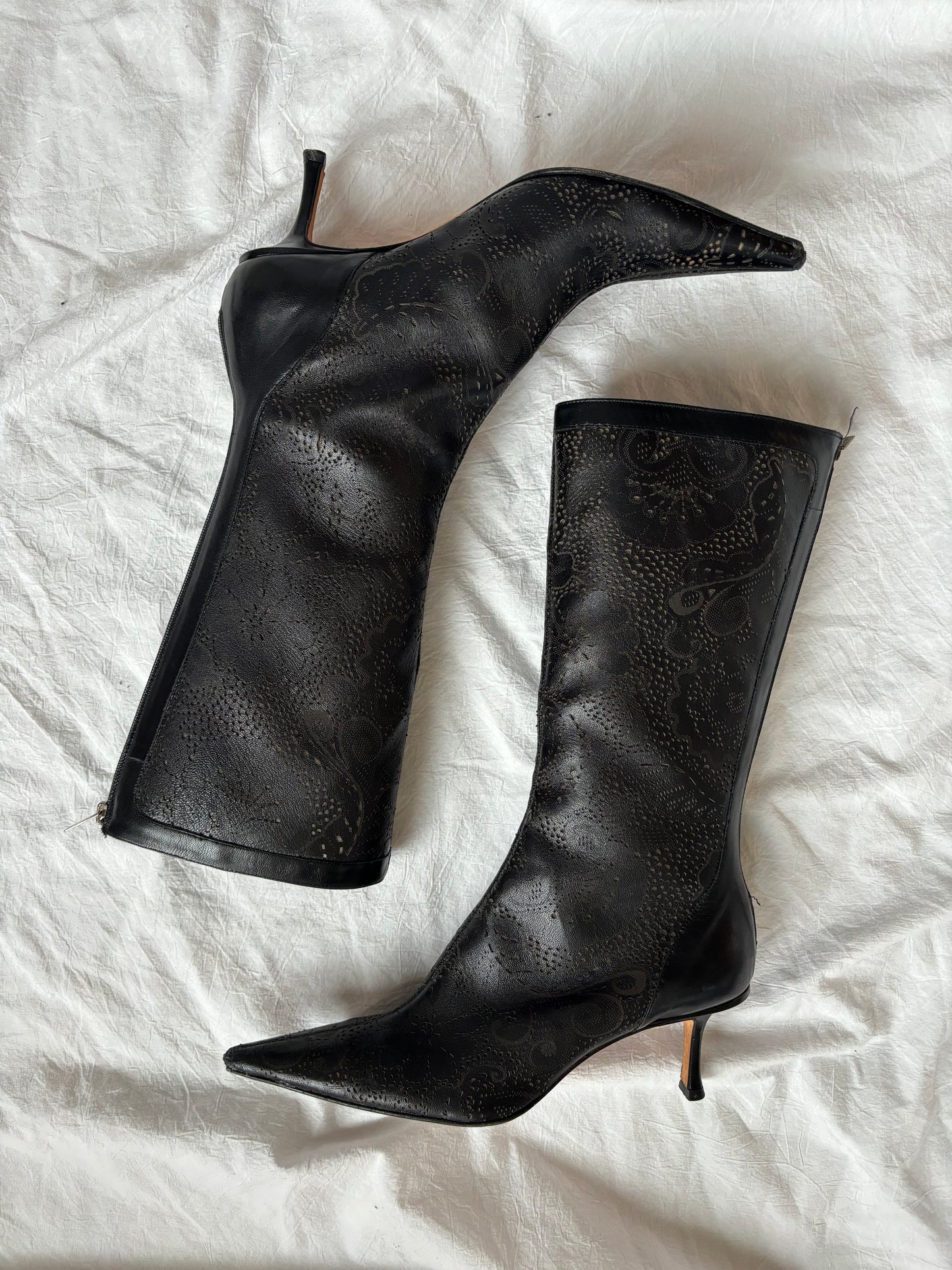 Authentic 90s Laser-Cut Jimmy Choo Boots