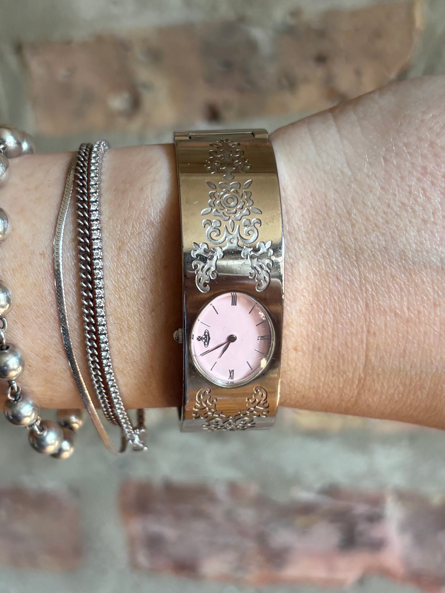 Vivienne Westwood Pink Dial Orb Watch
