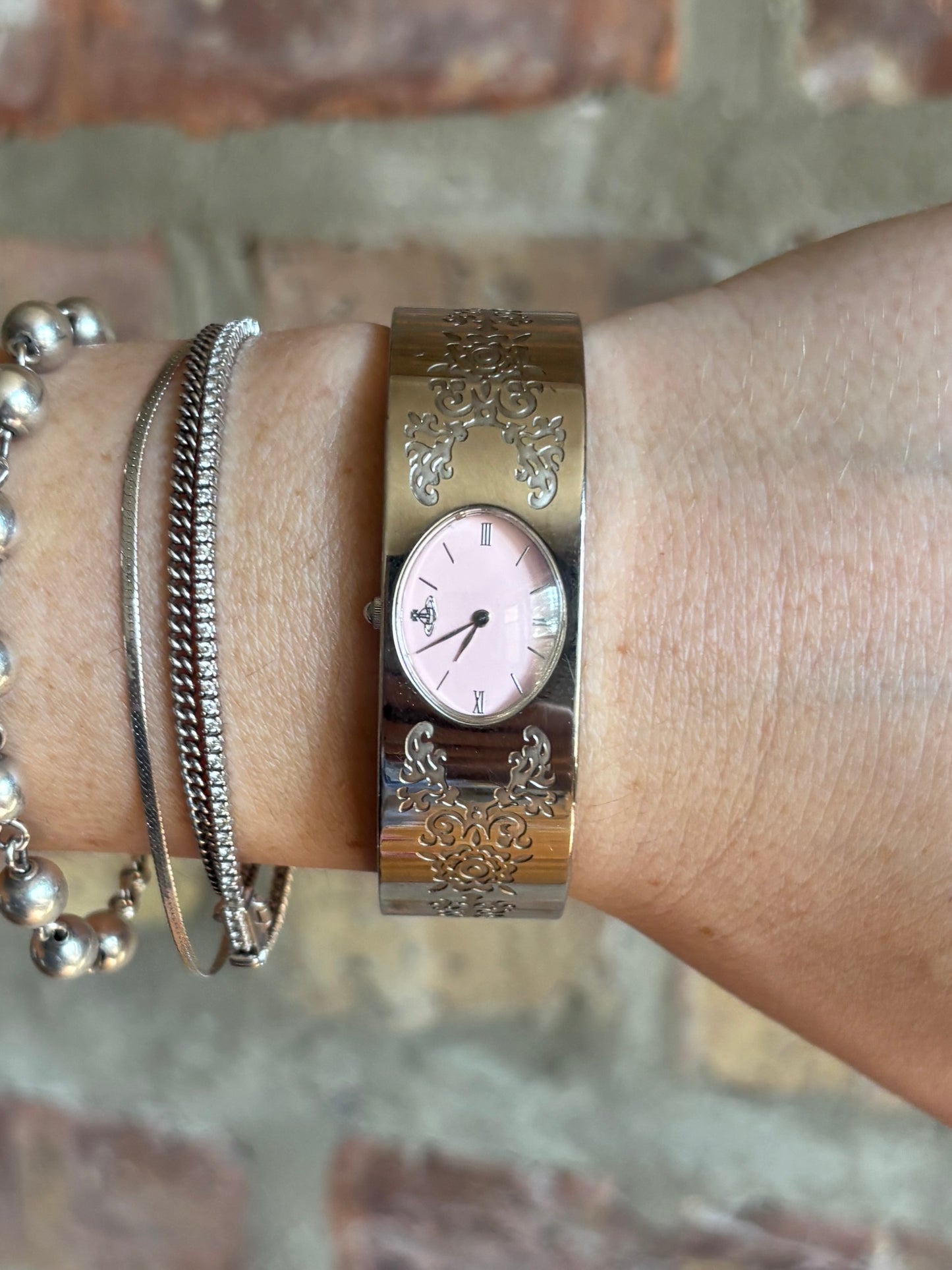 Vivienne Westwood Pink Dial Orb Watch