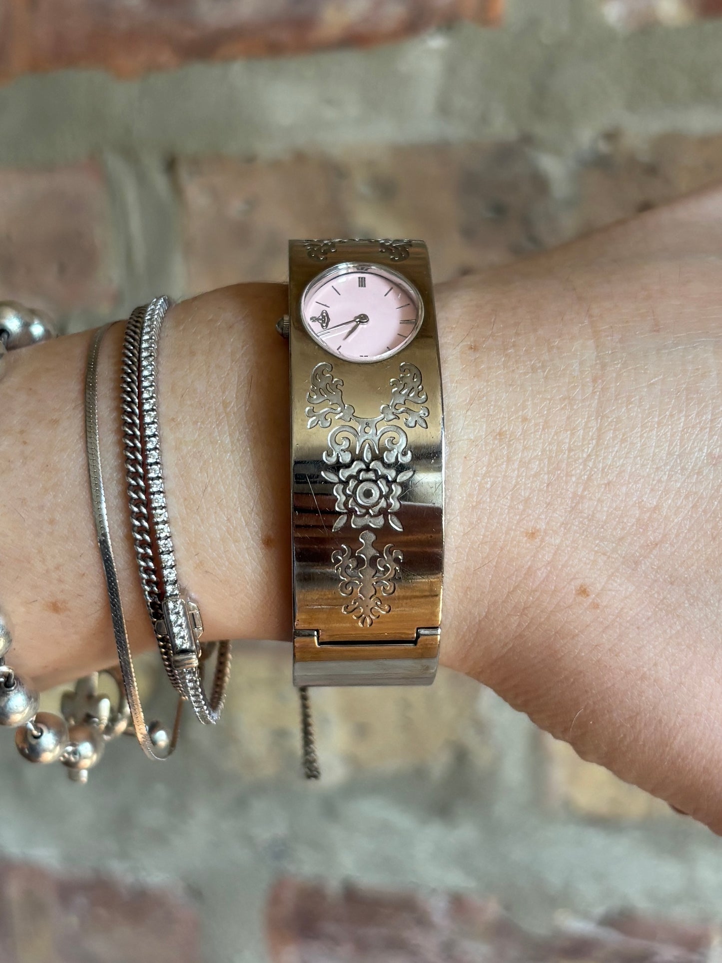 Vivienne Westwood Pink Dial Orb Watch