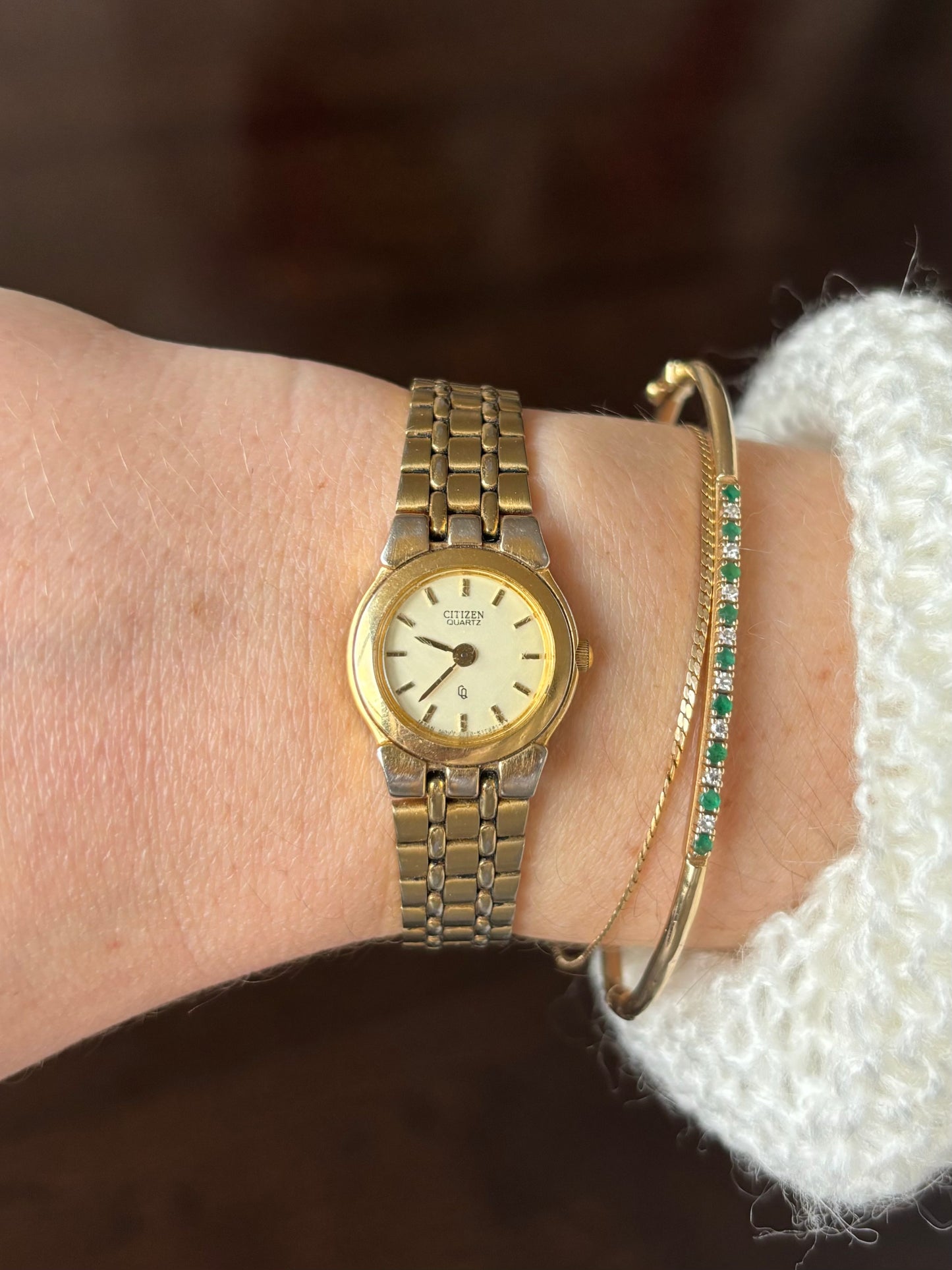 gold vintage citizen watch