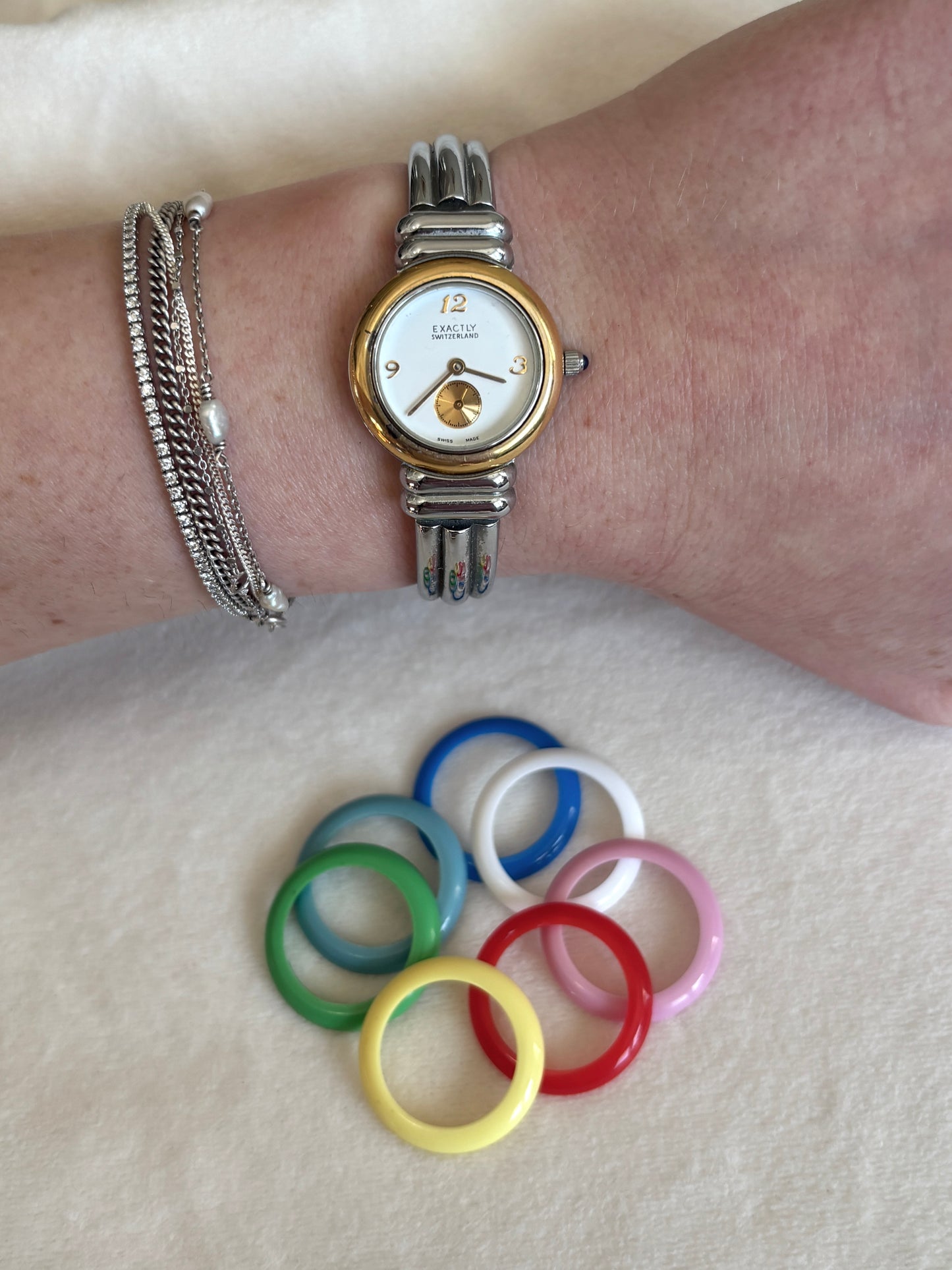 Silver Interchangeable Bezel Watch - Working