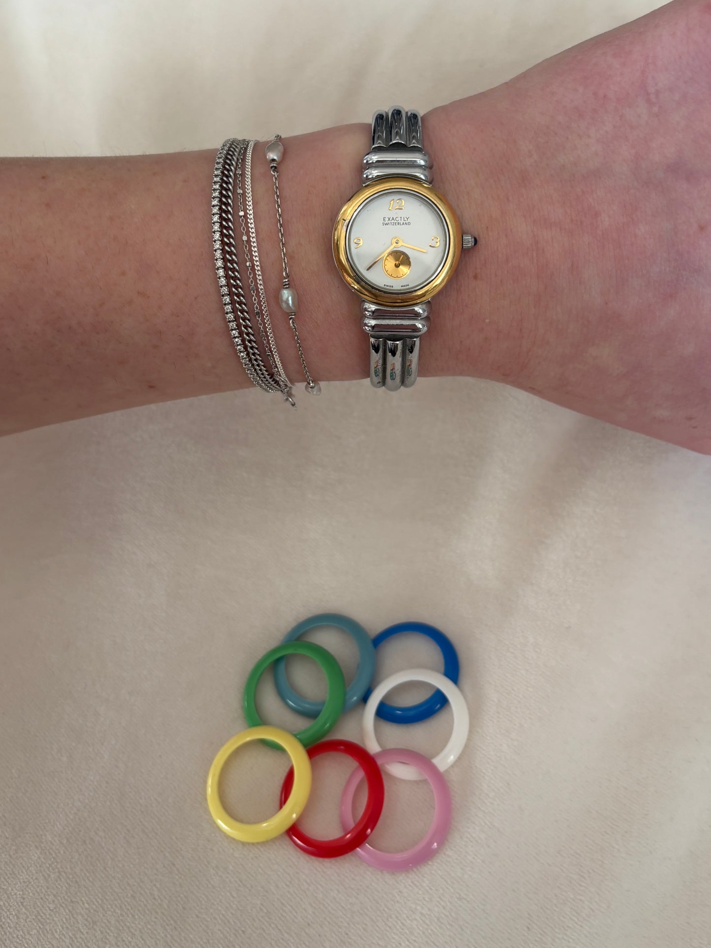 Silver Interchangeable Bezel Watch - Working