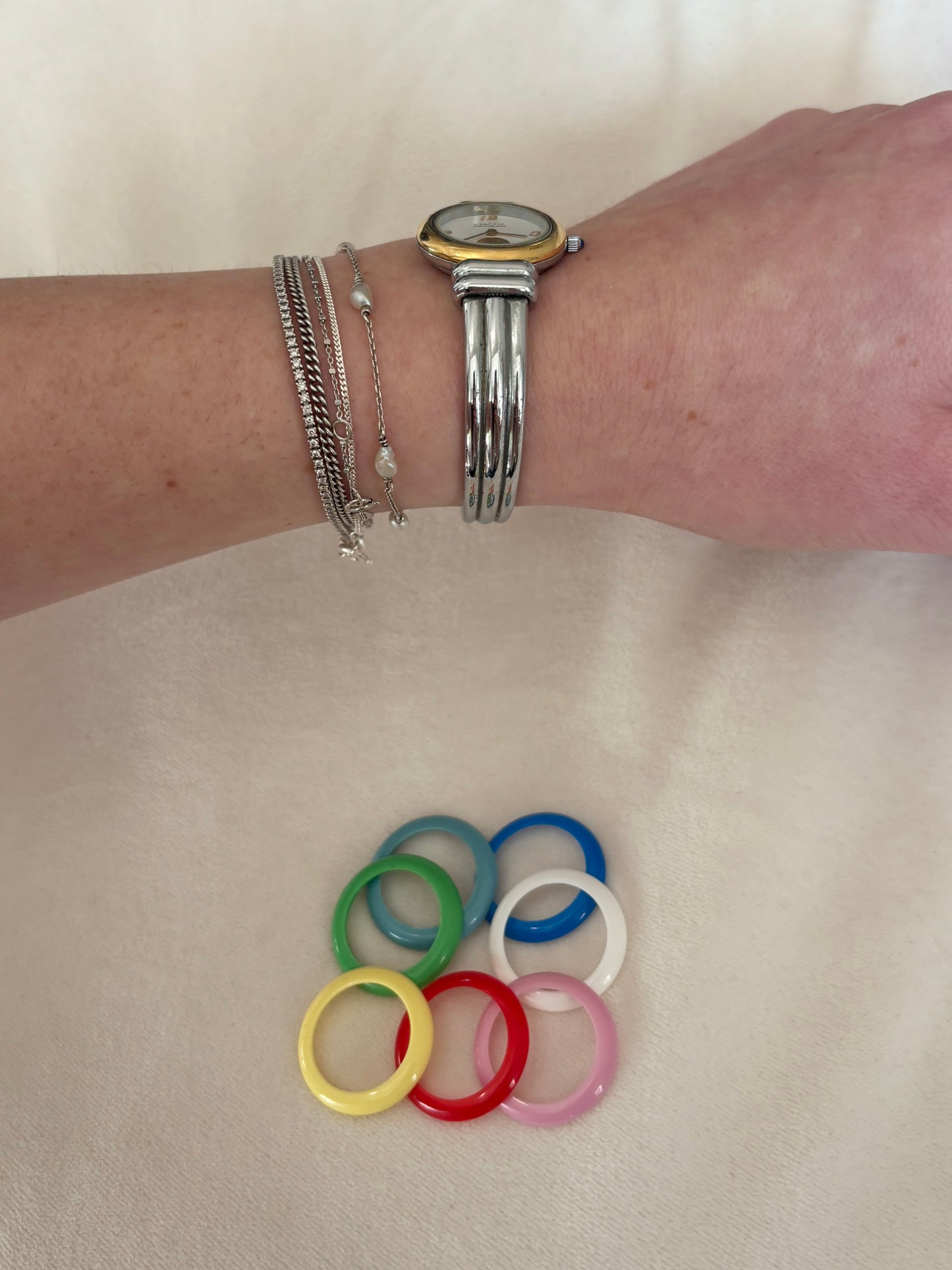 Silver Interchangeable Bezel Watch - Working