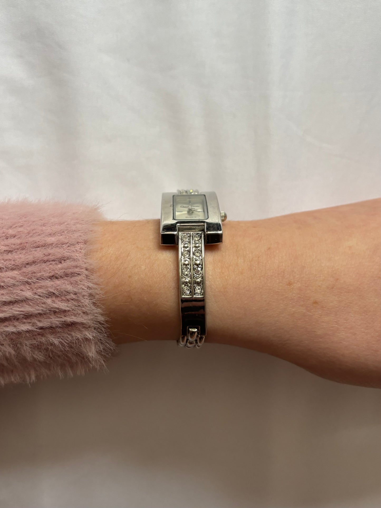 vintage diamanté rectangle watch