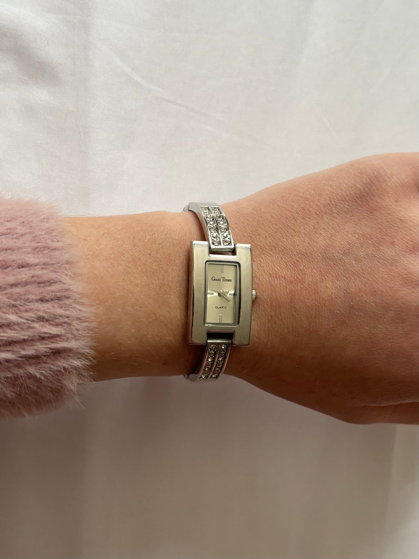 vintage diamanté rectangle watch