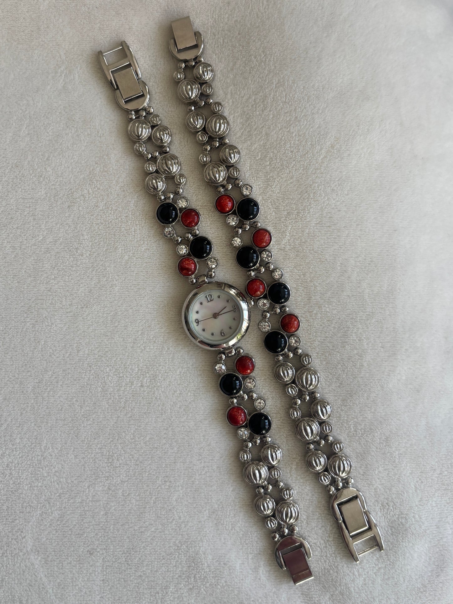 Vintage Stone Watch & Bracelet Stack Set - Working